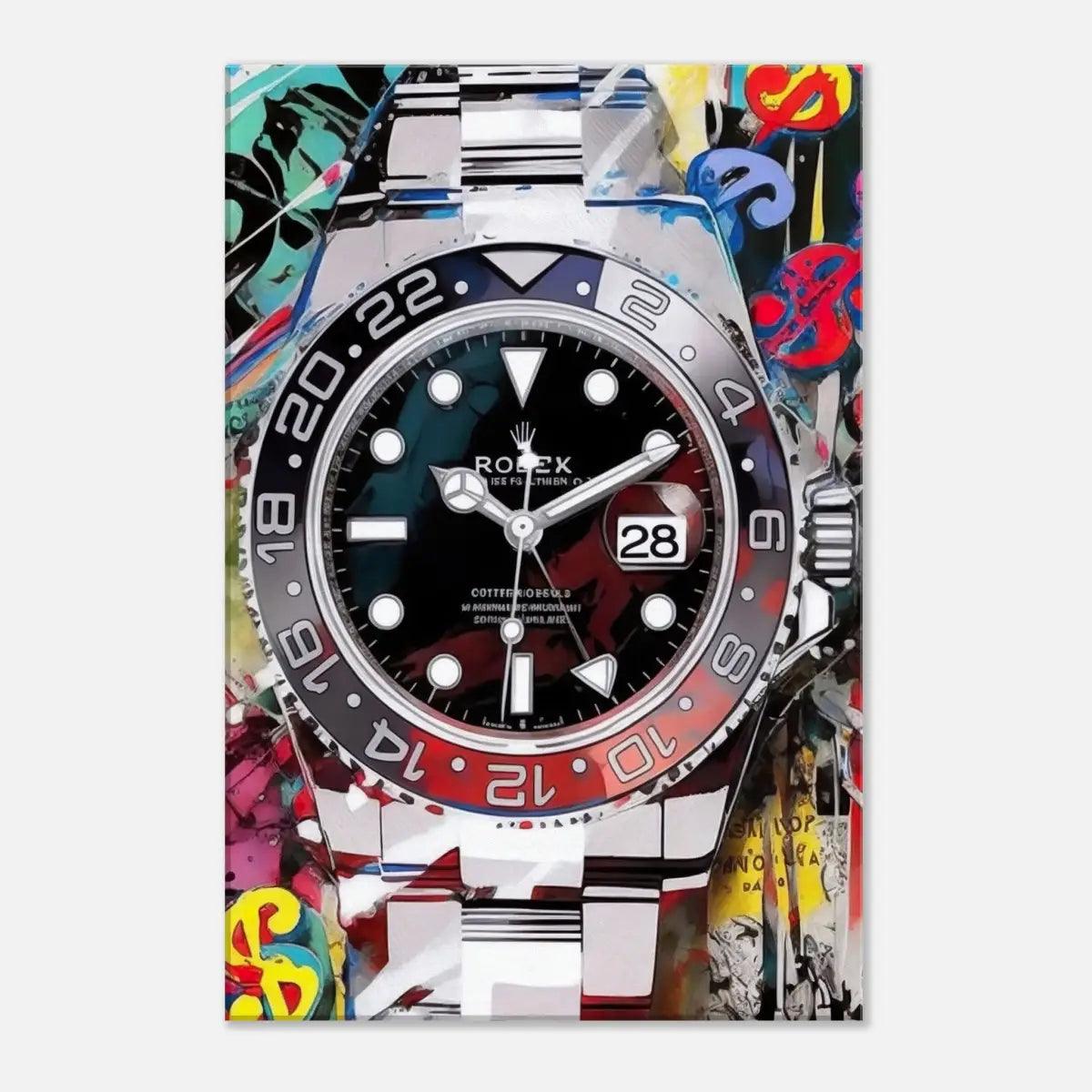 10 past Rolex - Leinwandbild Pop Art - - canvas Foto auf Leinwand Home Decor leinwandbilder leinwandbilder luxuriös leinwandbilder motivation leinwanddeko luxury canvas luxury wall art mindset canvas pop art pop art canvas wall art wandbilder