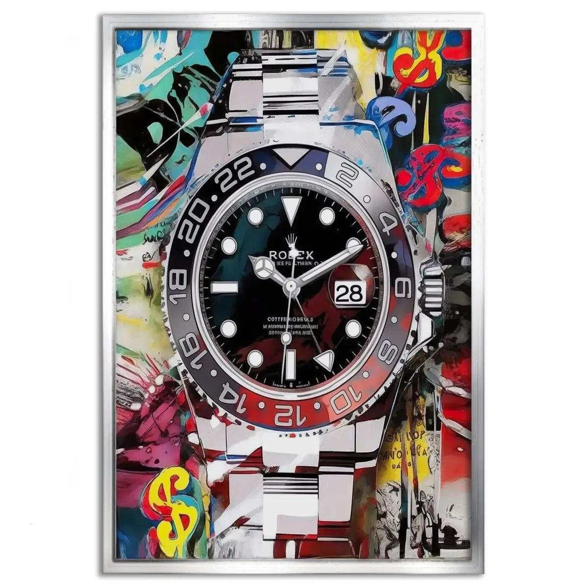 10 past Rolex - Leinwandbild Pop Art - - canvas Foto auf Leinwand Home Decor leinwandbilder leinwandbilder luxuriös leinwandbilder motivation leinwanddeko luxury canvas luxury wall art mindset canvas pop art pop art canvas wall art wandbilder