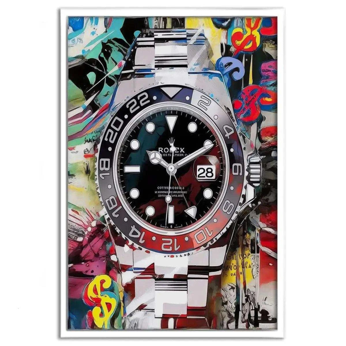 10 past Rolex - Leinwandbild Pop Art - - canvas Foto auf Leinwand Home Decor leinwandbilder leinwandbilder luxuriös leinwandbilder motivation leinwanddeko luxury canvas luxury wall art mindset canvas pop art pop art canvas wall art wandbilder