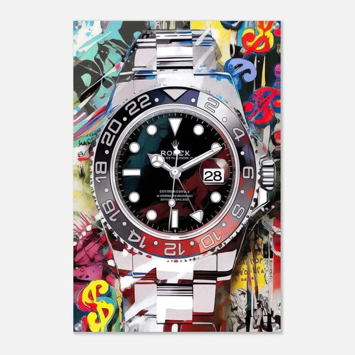 10 past Rolex - Leinwandbild Pop Art - - canvas Foto auf Leinwand Home Decor leinwandbilder leinwandbilder luxuriös leinwandbilder motivation leinwanddeko luxury canvas luxury wall art mindset canvas pop art pop art canvas wall art wandbilder