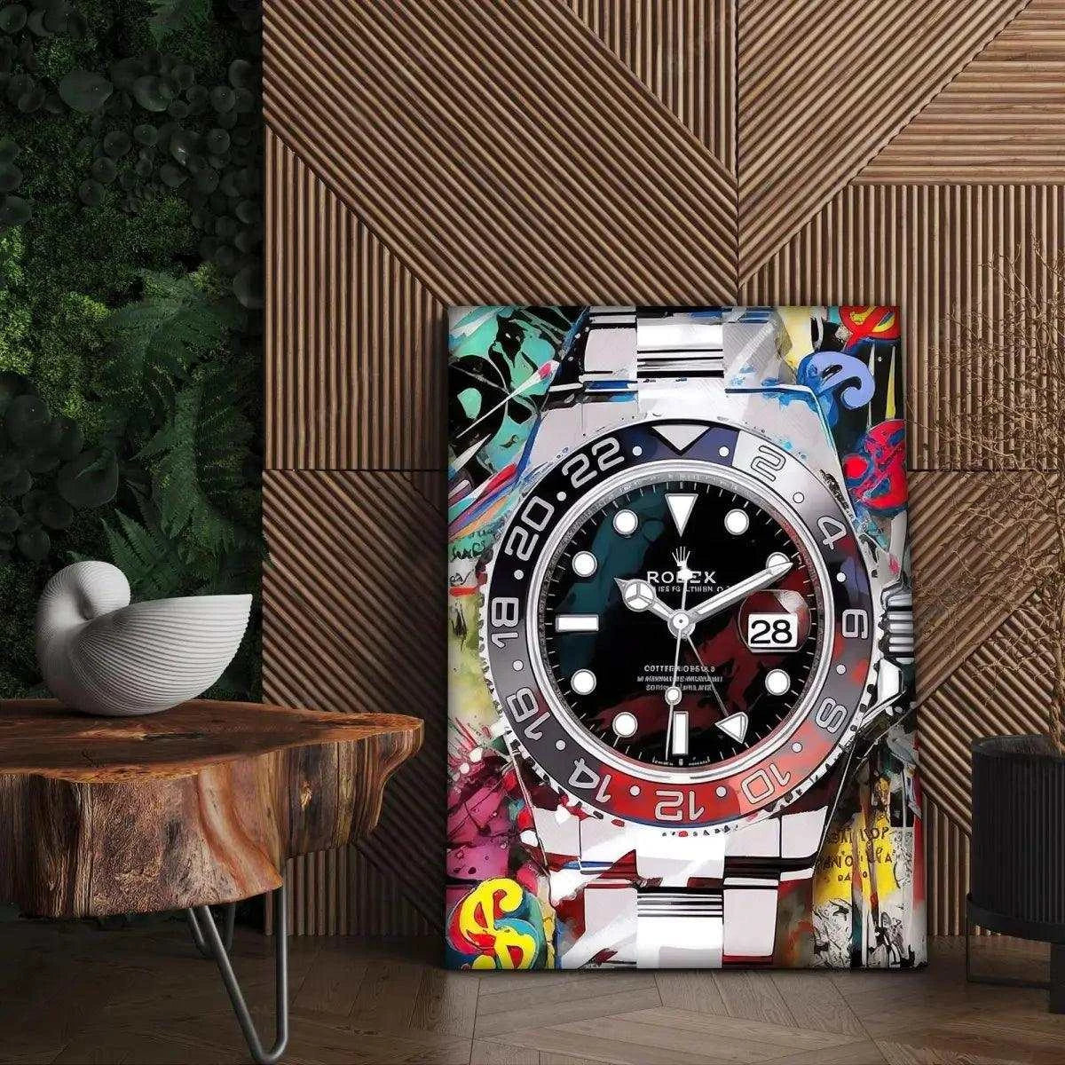 10 past Rolex - Leinwandbild Pop Art - - canvas Foto auf Leinwand Home Decor leinwandbilder leinwandbilder luxuriös leinwandbilder motivation leinwanddeko luxury canvas luxury wall art mindset canvas pop art pop art canvas wall art wandbilder