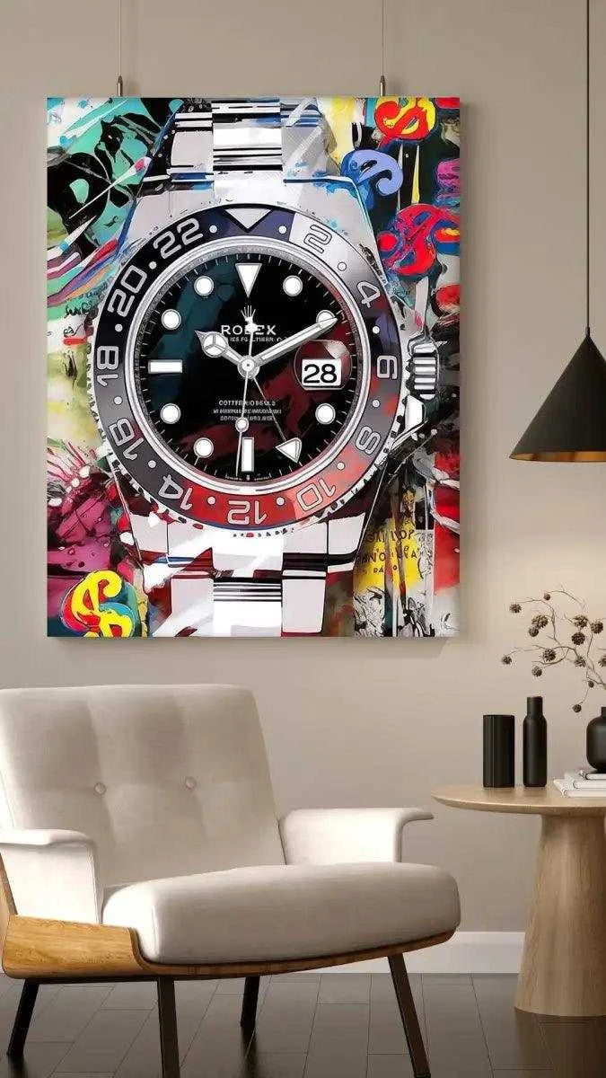 10 past Rolex - Leinwandbild Pop Art - - canvas Foto auf Leinwand Home Decor leinwandbilder leinwandbilder luxuriös leinwandbilder motivation leinwanddeko luxury canvas luxury wall art mindset canvas pop art pop art canvas wall art wandbilder