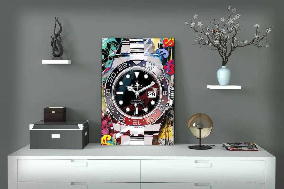 10 past Rolex - Leinwandbild Pop Art - - canvas Foto auf Leinwand Home Decor leinwandbilder leinwandbilder luxuriös leinwandbilder motivation leinwanddeko luxury canvas luxury wall art mindset canvas pop art pop art canvas wall art wandbilder