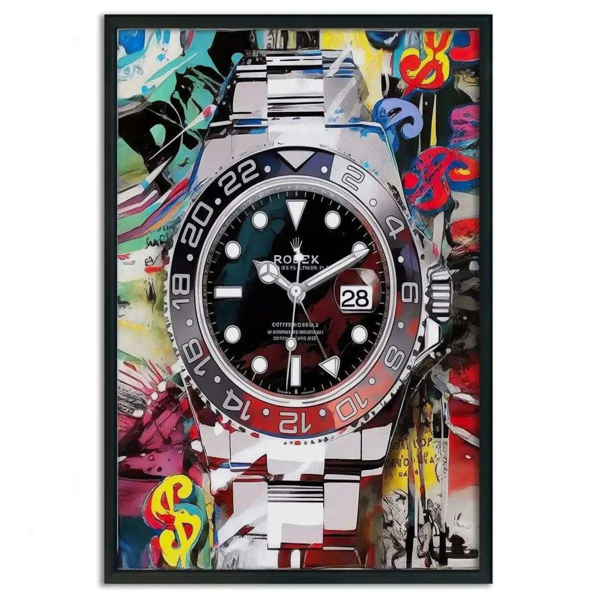 10 past Rolex - Leinwandbild Pop Art - - canvas Foto auf Leinwand Home Decor leinwandbilder leinwandbilder luxuriös leinwandbilder motivation leinwanddeko luxury canvas luxury wall art mindset canvas pop art pop art canvas wall art wandbilder