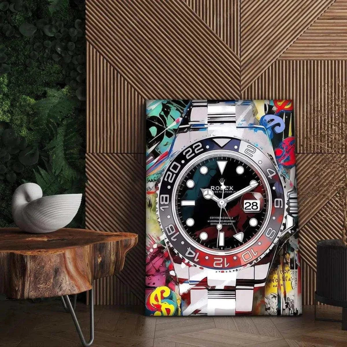 10 past Rolex - Leinwandbild Pop Art SimpleCanvas Canvas