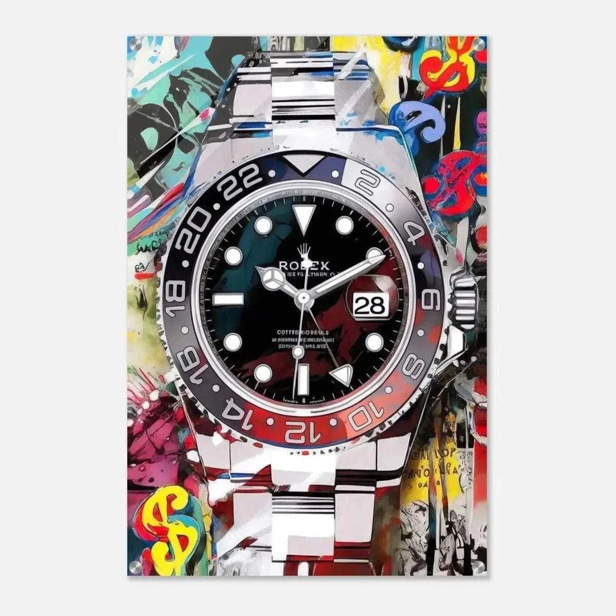 10 past Rolex - Leinwandbild Pop Art SimpleCanvas Canvas