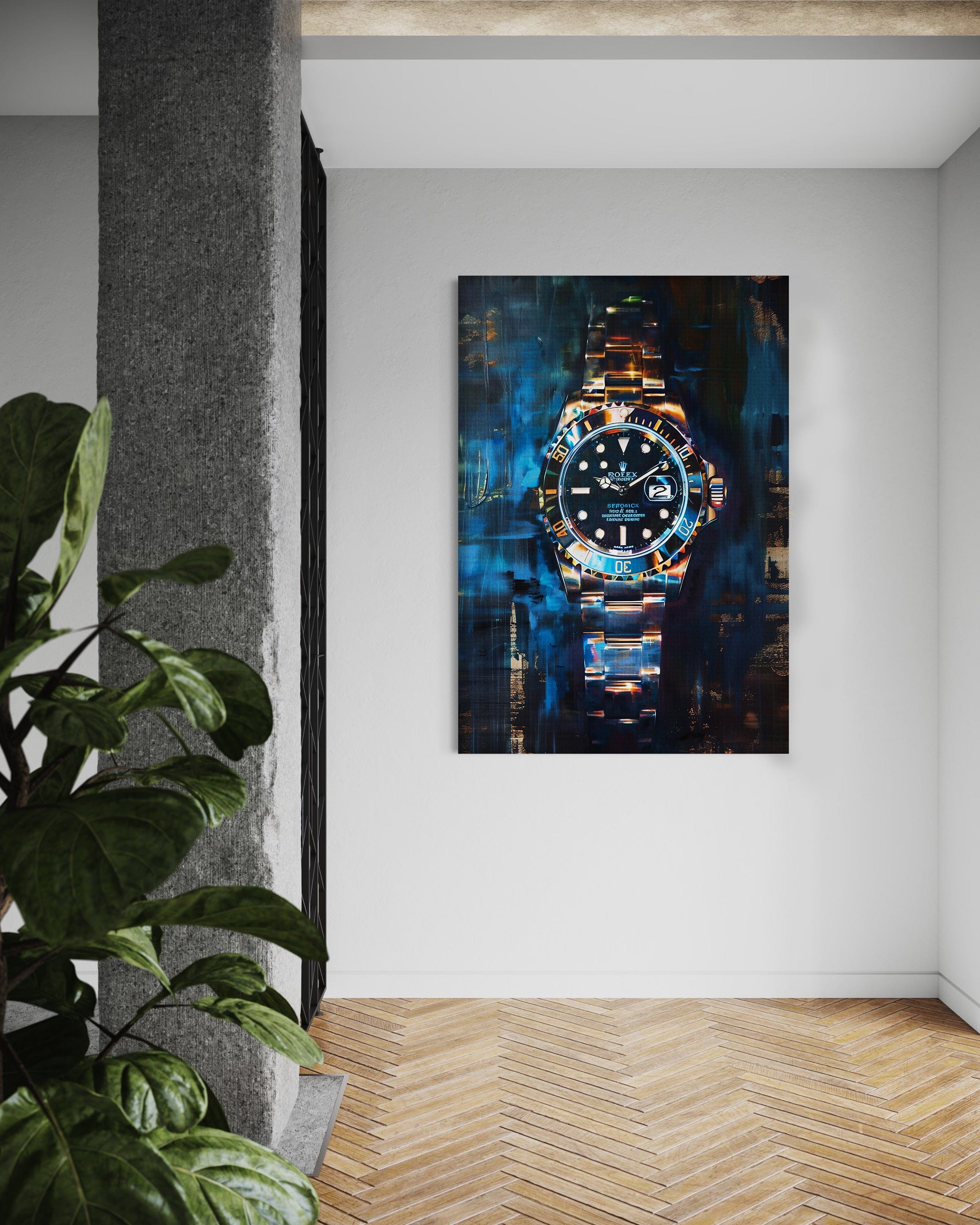 10 past Rolex V2 - Leinwandbild Pop Art SimpleCanvas Canvas