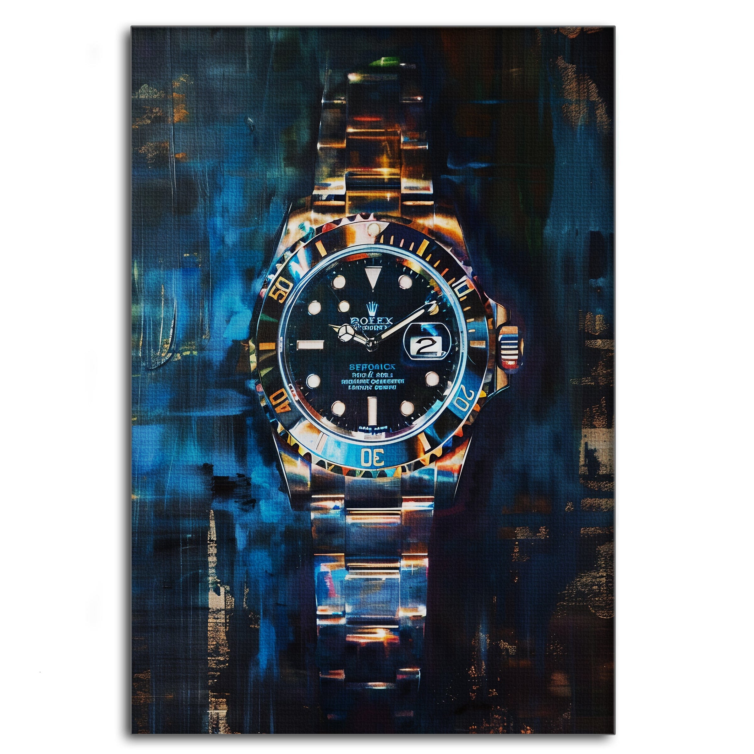 10 past Rolex V2 - Leinwandbild Pop Art SimpleCanvas Canvas