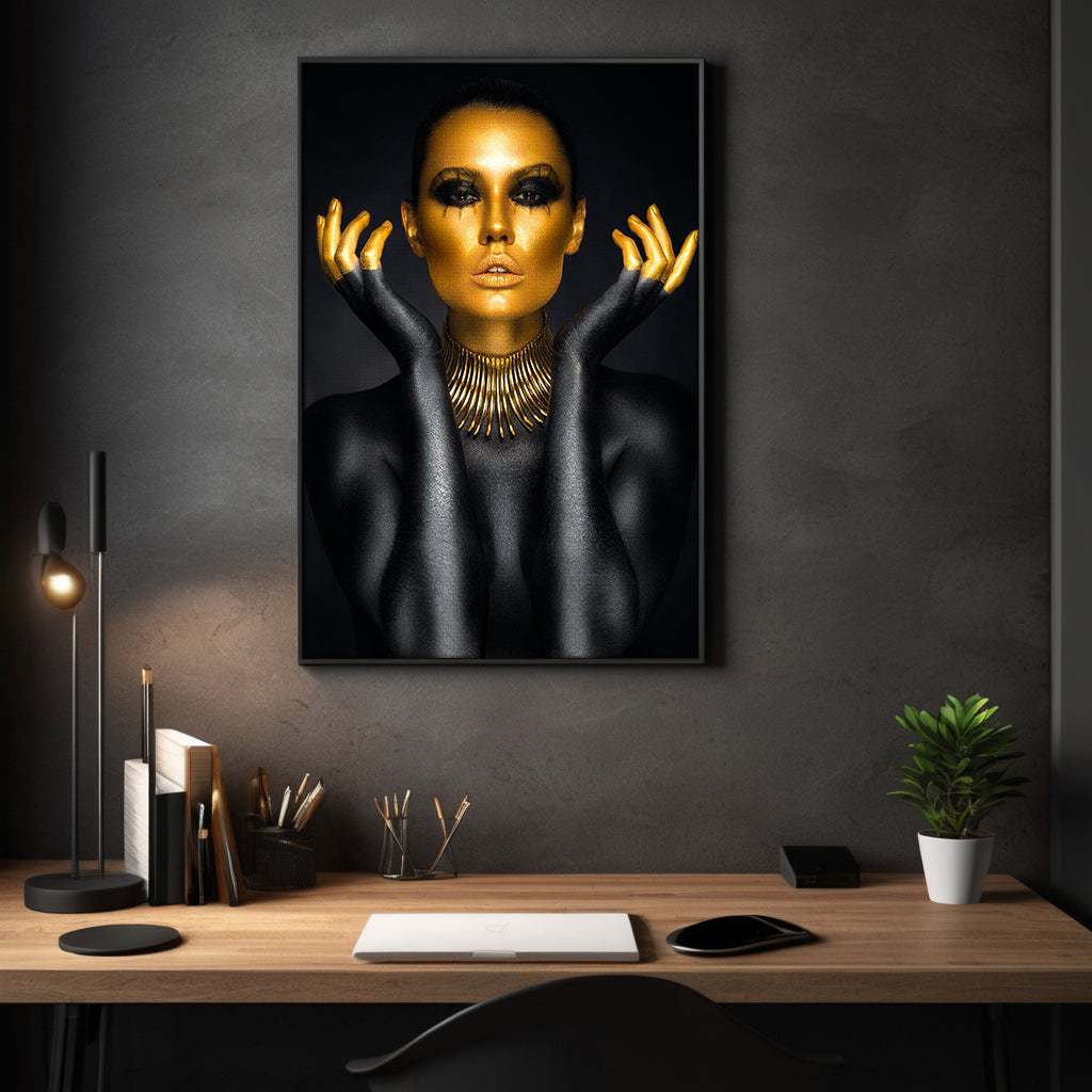 Golden Face III - Leinwandbild Luxuriös - - 120x160 cm 150x200 cm 20x30 cm 40x60 cm 60x90 cm 80x120 cm Art Exhibition Avant-garde Interior Design black canvas Contemporary Art Collection Fashion-Forward Events Foto auf Leinwand Golden Face wallart golden skull Home Decor leinwandbilder leinwandbilder luxuriös leinwandbilder motivation leinwanddeko luxury canvas Luxury Home Decor luxury wall art metal mindset canvas money head wall art wandbilder