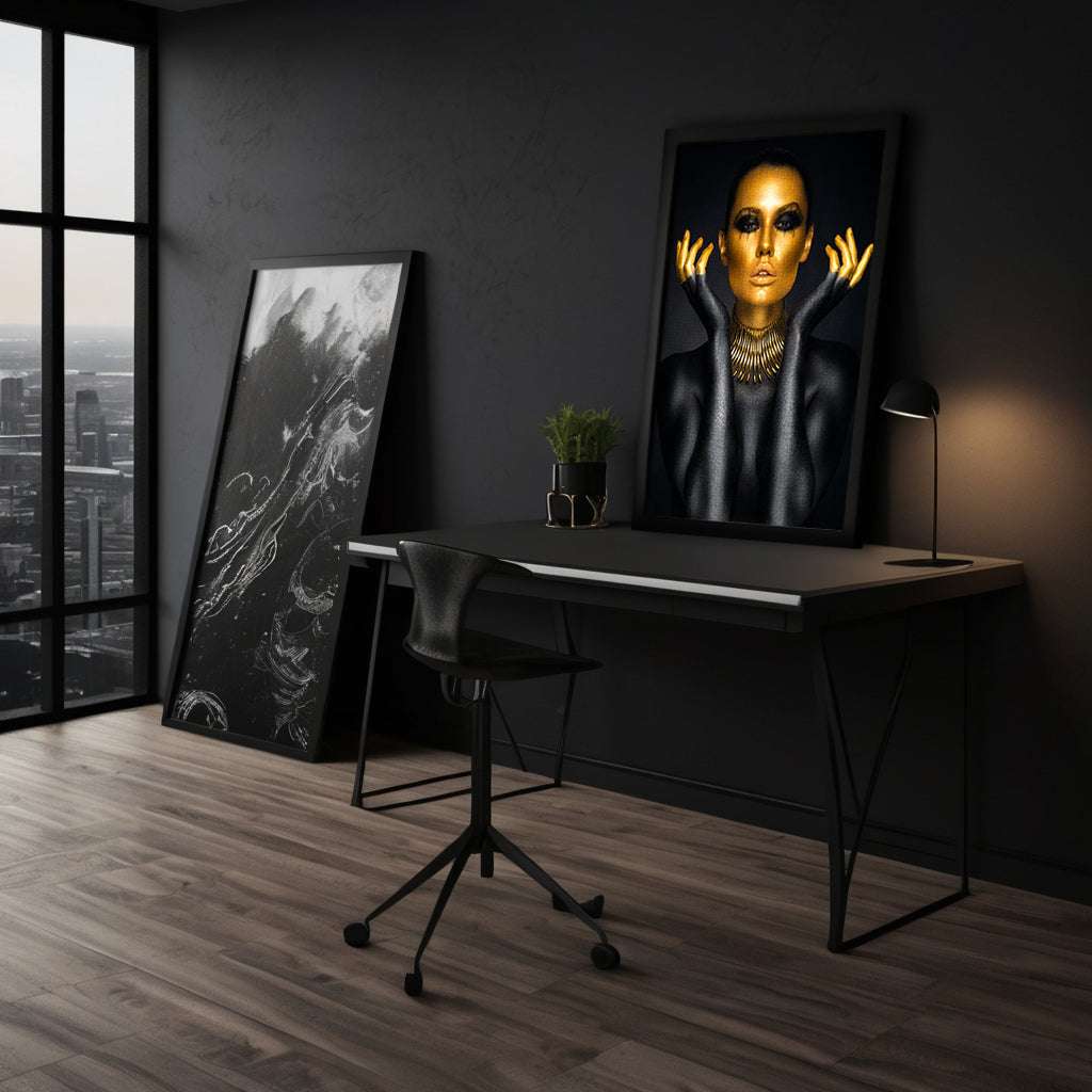 Golden Face III - Leinwandbild Luxuriös - - 120x160 cm 150x200 cm 20x30 cm 40x60 cm 60x90 cm 80x120 cm Art Exhibition Avant-garde Interior Design black canvas Contemporary Art Collection Fashion-Forward Events Foto auf Leinwand Golden Face wallart golden skull Home Decor leinwandbilder leinwandbilder luxuriös leinwandbilder motivation leinwanddeko luxury canvas Luxury Home Decor luxury wall art metal mindset canvas money head wall art wandbilder