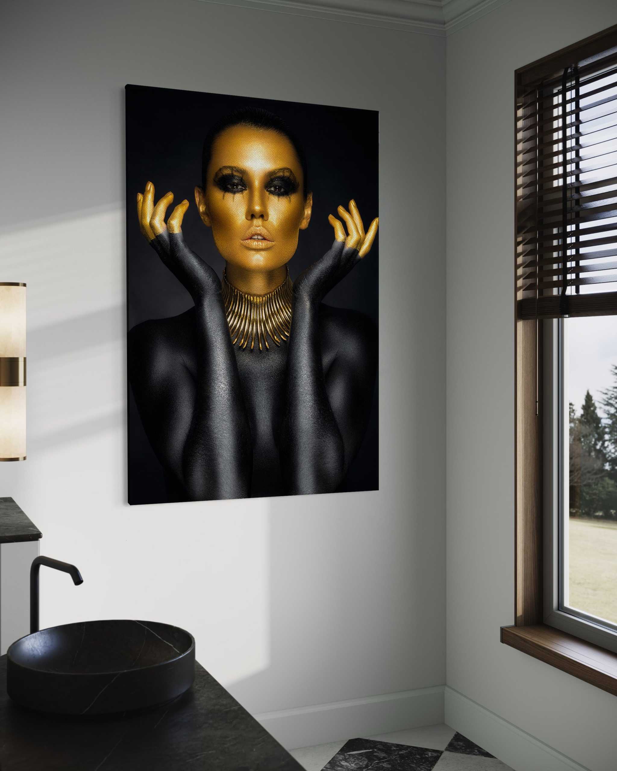 Golden Face III - Leinwandbild Luxuriös - - 120x160 cm 150x200 cm 20x30 cm 40x60 cm 60x90 cm 80x120 cm Art Exhibition Avant-garde Interior Design black canvas Contemporary Art Collection Fashion-Forward Events Foto auf Leinwand Golden Face wallart golden skull Home Decor leinwandbilder leinwandbilder luxuriös leinwandbilder motivation leinwanddeko luxury canvas Luxury Home Decor luxury wall art metal mindset canvas money head wall art wandbilder