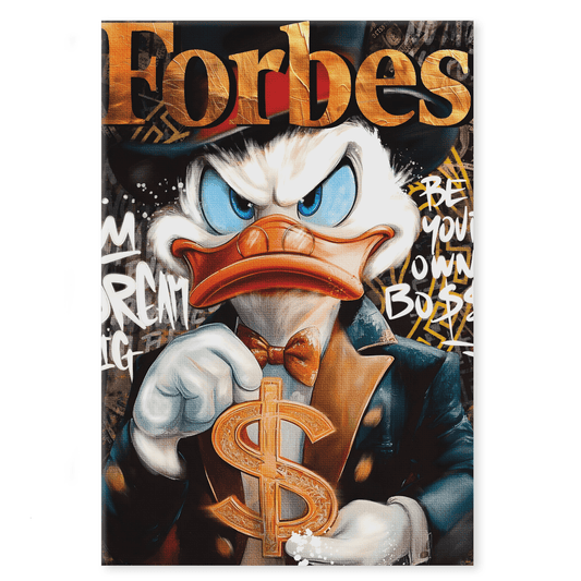 Dollar Dagobert FORBES - Leinwandbild PopArt / Motivation
