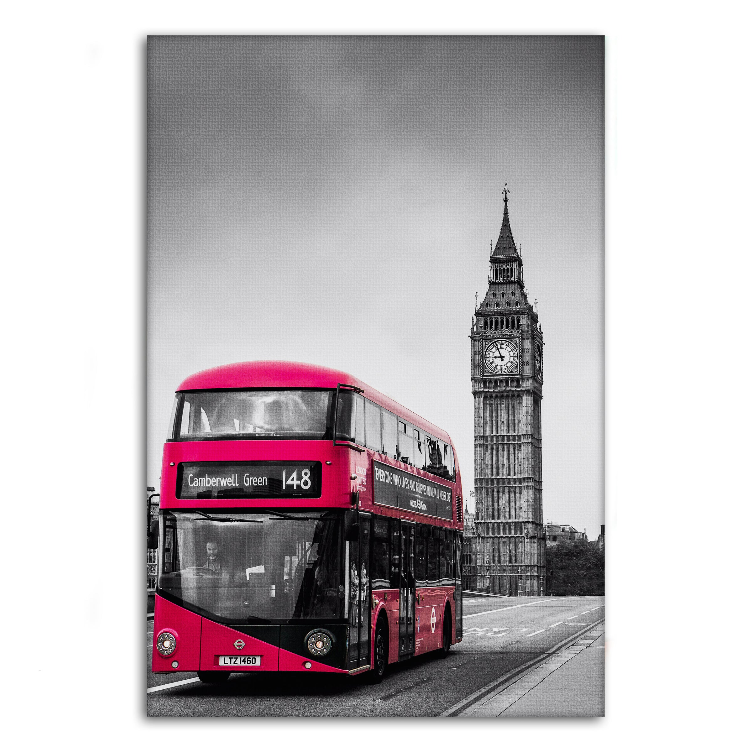 London Bus - Leinwandbild Stadt - - big ben wall art big ben wallpaper canvas city poster city wall art father gift fathersday gift Foto auf Leinwand Golden Face wallart Home Decor home decor japan landschaft wandkunst leinwandbilder leinwandbilder luxuriös leinwanddeko london poster london wall art luxury canvas luxury wall art red london bus stadt wandkunst städte wandbilder wall art wandbilder