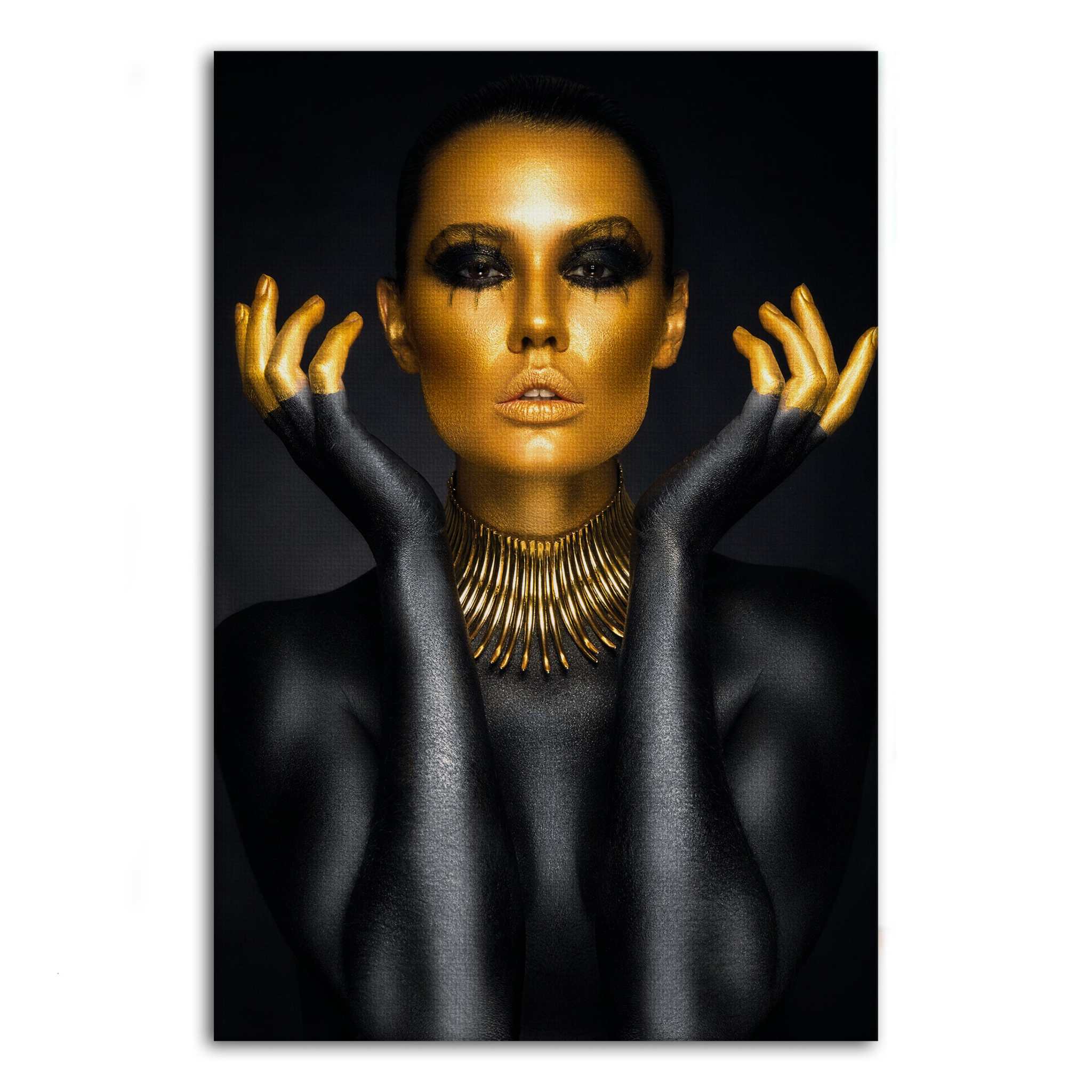 Golden Face III - Leinwandbild Luxuriös - - 120x160 cm 150x200 cm 20x30 cm 40x60 cm 60x90 cm 80x120 cm Art Exhibition Avant-garde Interior Design black canvas Contemporary Art Collection Fashion-Forward Events Foto auf Leinwand Golden Face wallart golden skull Home Decor leinwandbilder leinwandbilder luxuriös leinwandbilder motivation leinwanddeko luxury canvas Luxury Home Decor luxury wall art metal mindset canvas money head wall art wandbilder