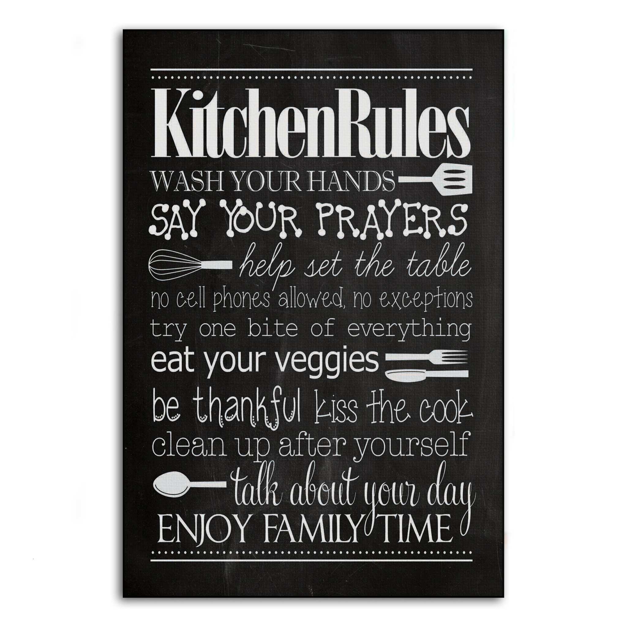 Kitchen Rules - Leinwandbild Lifestyle - - canvas Foto auf Leinwand hard work beats talent home decor kitchen decoration kitchen rules kitchen wall art leinwandbilder leinwanddeko lifestyle wall art mindset canvas motivation wandbild Sublimation Designs wall art wandbilder