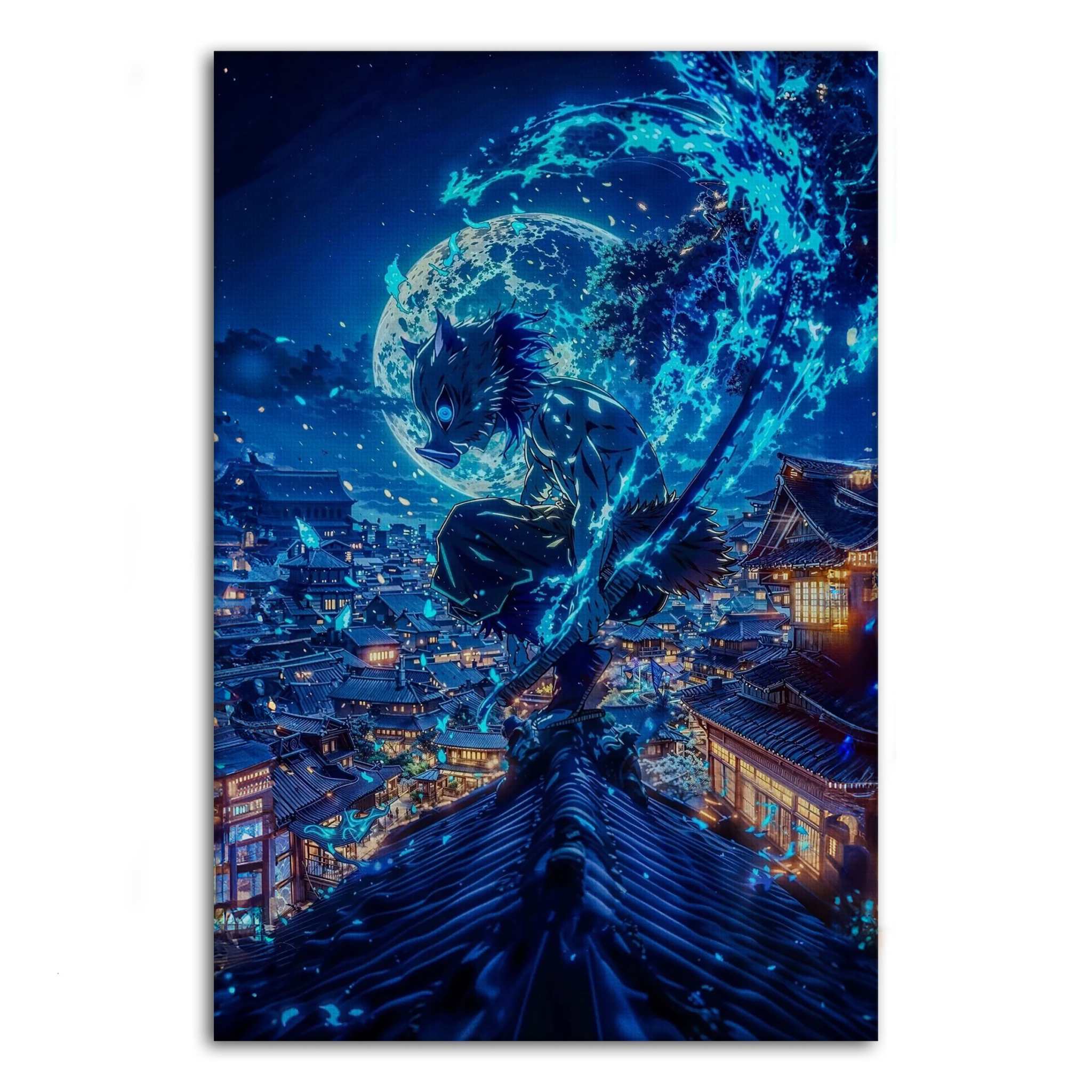 Inosuke Blue Moon - Demon Slayer - Anime Leinwandbild - - 120x160 cm 150x200 cm 20x30 cm 40x60 cm 60x90 cm 80x120 cm anime canvas Anime Fan Collection anime wallart anime wallpaper anime wandbild canvas demon slayer canvas demon slayer wall art Foto auf Leinwand Gift home decor inosuke demon slayer Inosuke Hashibira inosuke wall art leinwandbilder leinwanddeko tanjiro demon slayer Themed Party Decoration wall art wandbilder