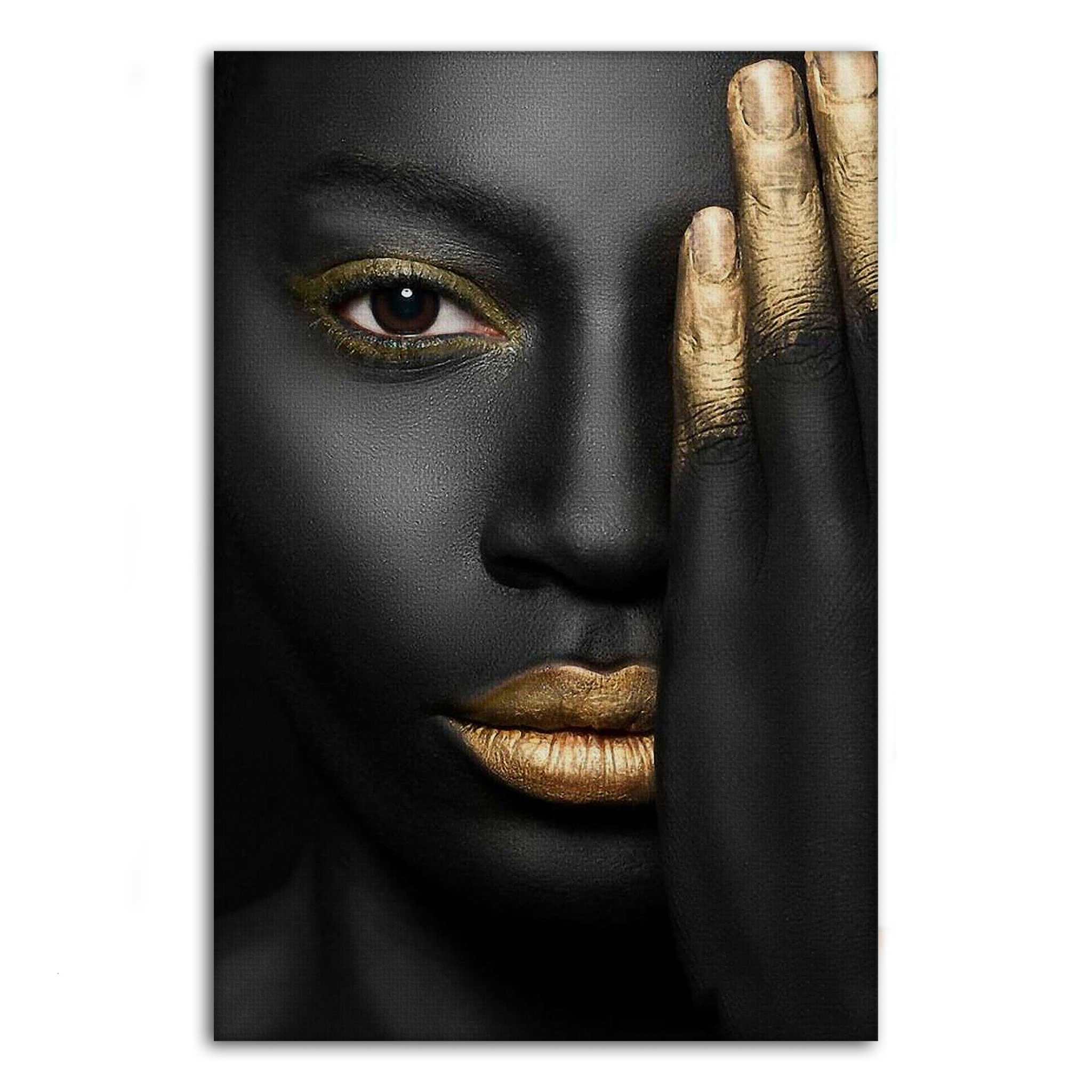 Golden Face II - Leinwandbild Luxuriös - - 120x160 cm 150x200 cm 20x30 cm 40x60 cm 60x90 cm 80x120 cm Art Collection canvas Foto auf Leinwand Gift Golden Face wallart golden skull Home Decor leinwandbilder leinwandbilder luxuriös leinwandbilder motivation leinwanddeko luxury canvas luxury wall art mindset canvas money head Office Decor wall art wandbilder