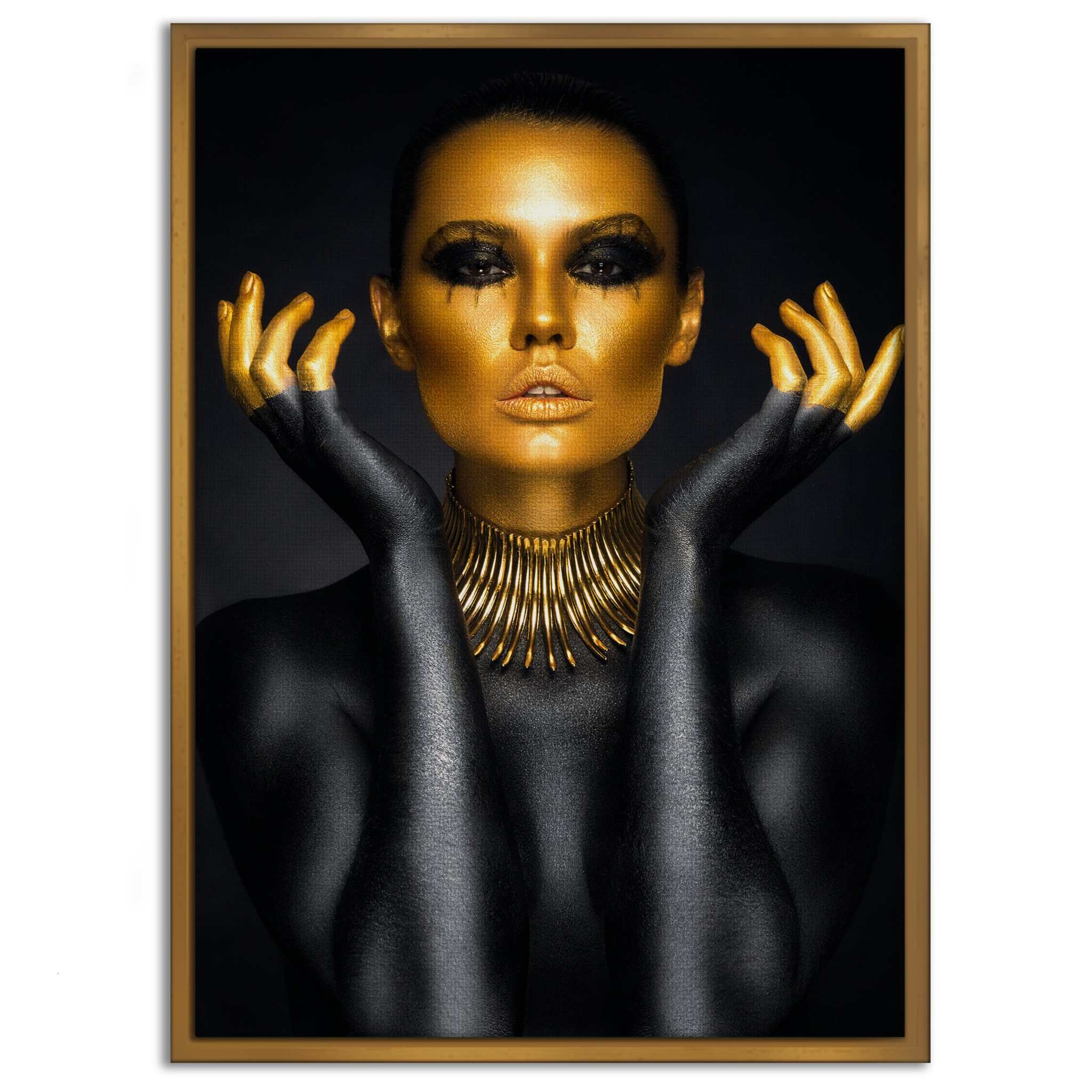 Golden Face III - Leinwandbild Luxuriös - - 120x160 cm 150x200 cm 20x30 cm 40x60 cm 60x90 cm 80x120 cm Art Exhibition Avant-garde Interior Design black canvas Contemporary Art Collection Fashion-Forward Events Foto auf Leinwand Golden Face wallart golden skull Home Decor leinwandbilder leinwandbilder luxuriös leinwandbilder motivation leinwanddeko luxury canvas Luxury Home Decor luxury wall art metal mindset canvas money head wall art wandbilder