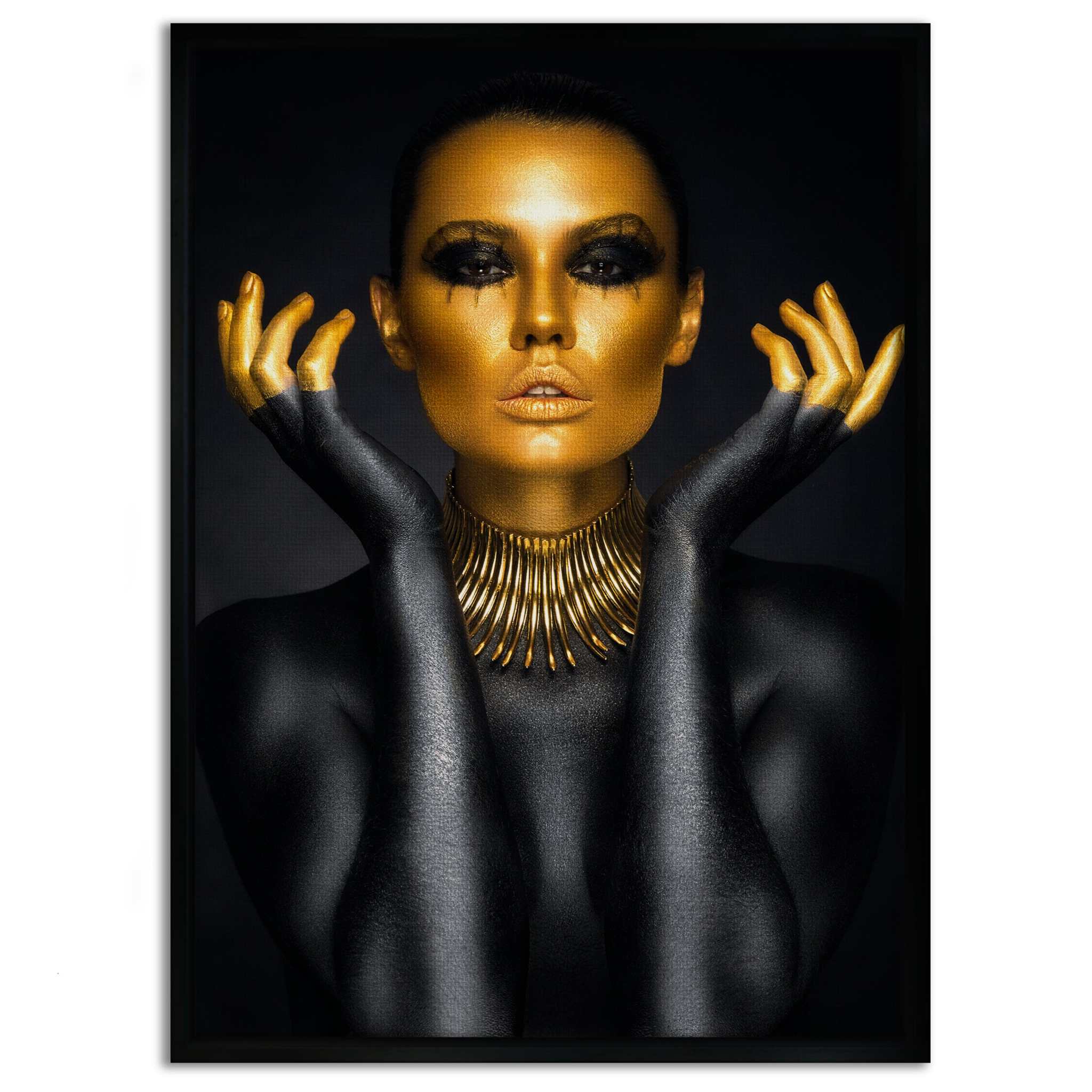 Golden Face III - Leinwandbild Luxuriös - - 120x160 cm 150x200 cm 20x30 cm 40x60 cm 60x90 cm 80x120 cm Art Exhibition Avant-garde Interior Design black canvas Contemporary Art Collection Fashion-Forward Events Foto auf Leinwand Golden Face wallart golden skull Home Decor leinwandbilder leinwandbilder luxuriös leinwandbilder motivation leinwanddeko luxury canvas Luxury Home Decor luxury wall art metal mindset canvas money head wall art wandbilder