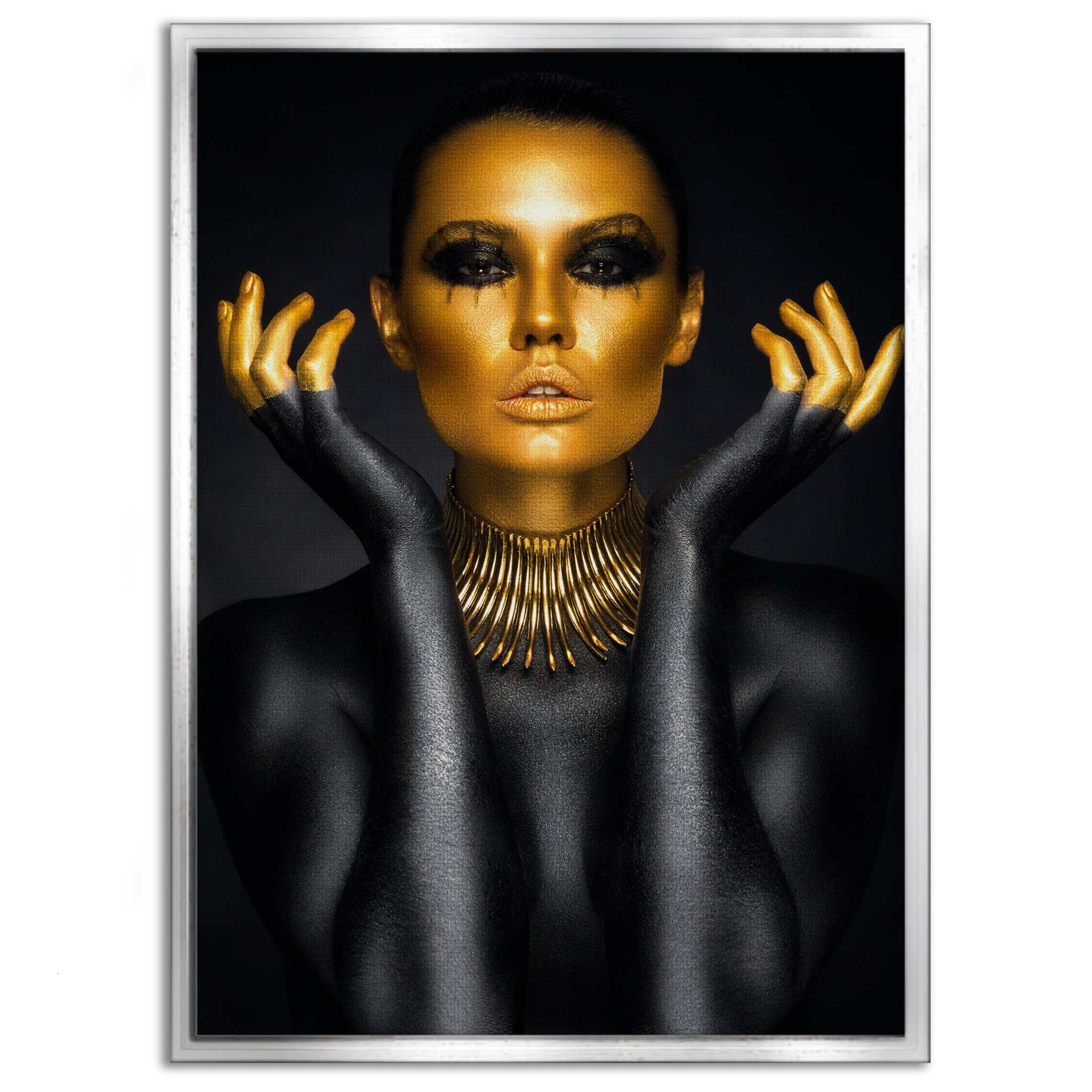 Golden Face III - Leinwandbild Luxuriös - - 120x160 cm 150x200 cm 20x30 cm 40x60 cm 60x90 cm 80x120 cm Art Exhibition Avant-garde Interior Design black canvas Contemporary Art Collection Fashion-Forward Events Foto auf Leinwand Golden Face wallart golden skull Home Decor leinwandbilder leinwandbilder luxuriös leinwandbilder motivation leinwanddeko luxury canvas Luxury Home Decor luxury wall art metal mindset canvas money head wall art wandbilder