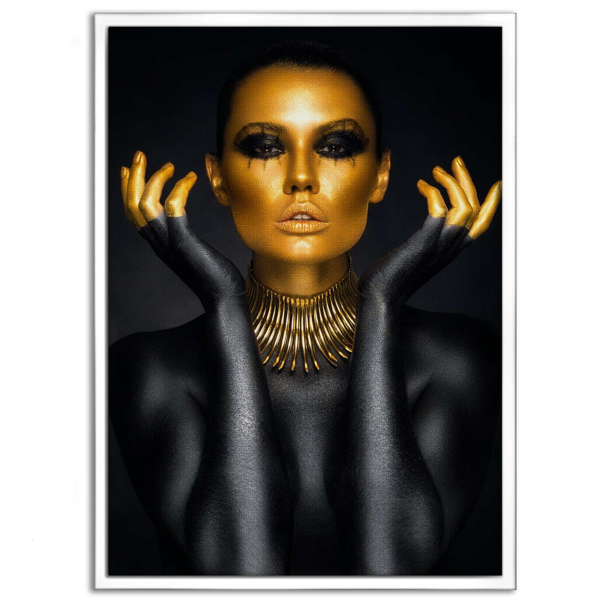 Golden Face III - Leinwandbild Luxuriös - - 120x160 cm 150x200 cm 20x30 cm 40x60 cm 60x90 cm 80x120 cm Art Exhibition Avant-garde Interior Design black canvas Contemporary Art Collection Fashion-Forward Events Foto auf Leinwand Golden Face wallart golden skull Home Decor leinwandbilder leinwandbilder luxuriös leinwandbilder motivation leinwanddeko luxury canvas Luxury Home Decor luxury wall art metal mindset canvas money head wall art wandbilder