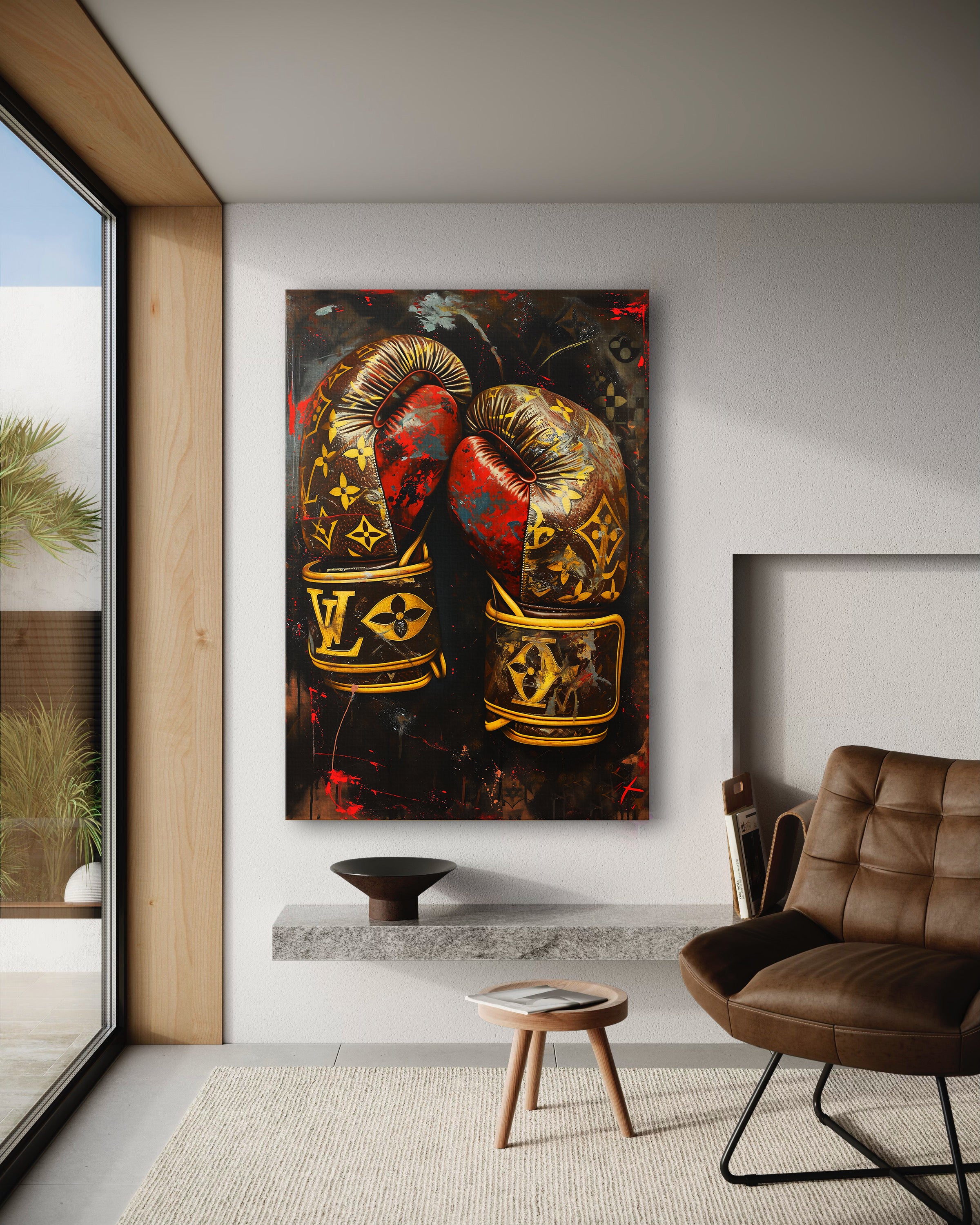 Luxury Boxing Gloves - Leinwandbild Pop Art / Luxuriös