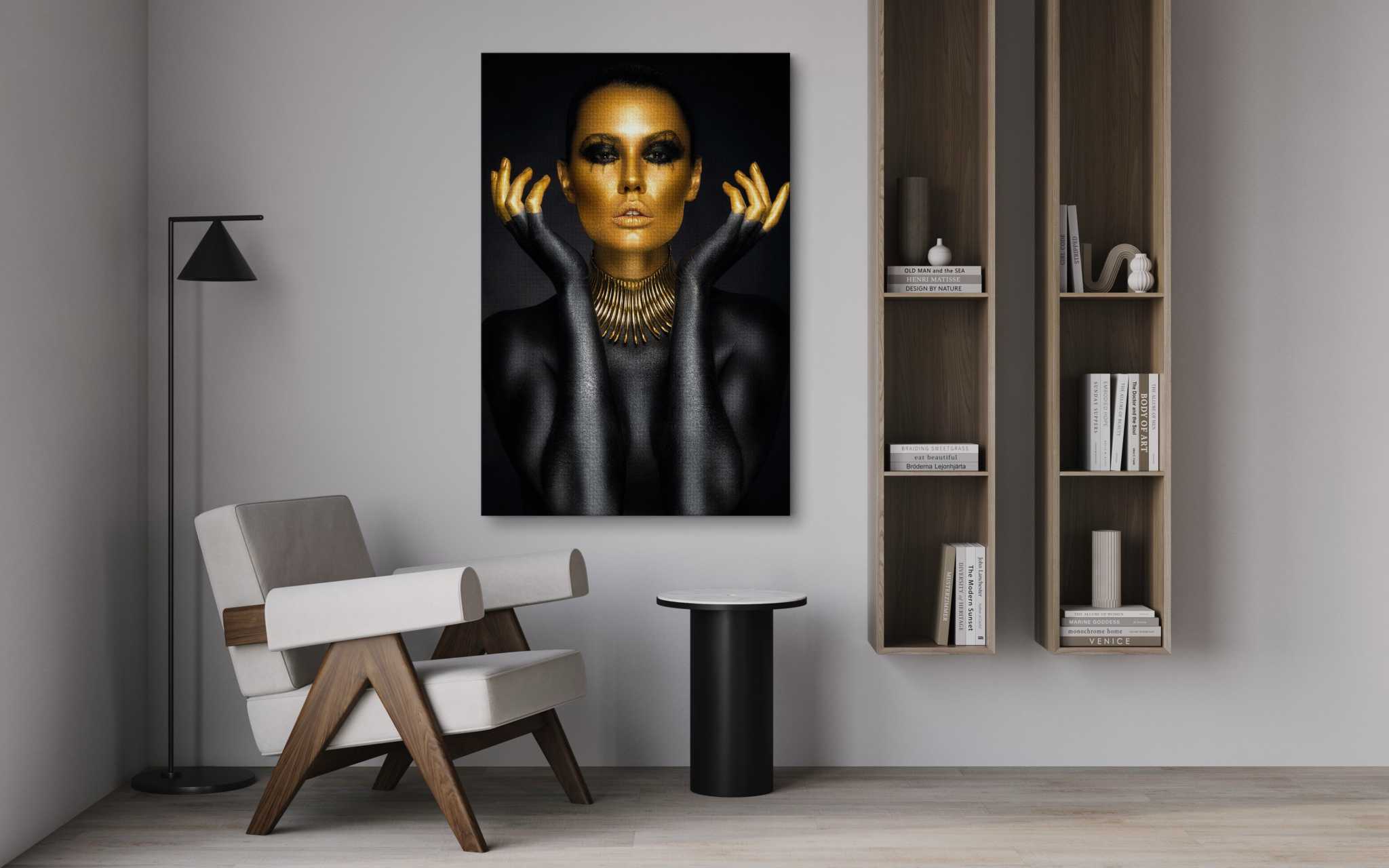 Golden Face III - Leinwandbild Luxuriös - - 120x160 cm 150x200 cm 20x30 cm 40x60 cm 60x90 cm 80x120 cm Art Exhibition Avant-garde Interior Design black canvas Contemporary Art Collection Fashion-Forward Events Foto auf Leinwand Golden Face wallart golden skull Home Decor leinwandbilder leinwandbilder luxuriös leinwandbilder motivation leinwanddeko luxury canvas Luxury Home Decor luxury wall art metal mindset canvas money head wall art wandbilder