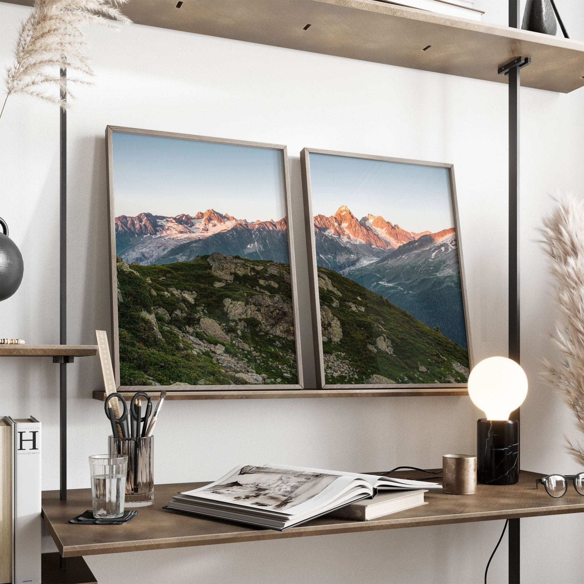 Aiguille du Chardonnet – Chamonix, France (diptych) Chamonix Prints Diptych
