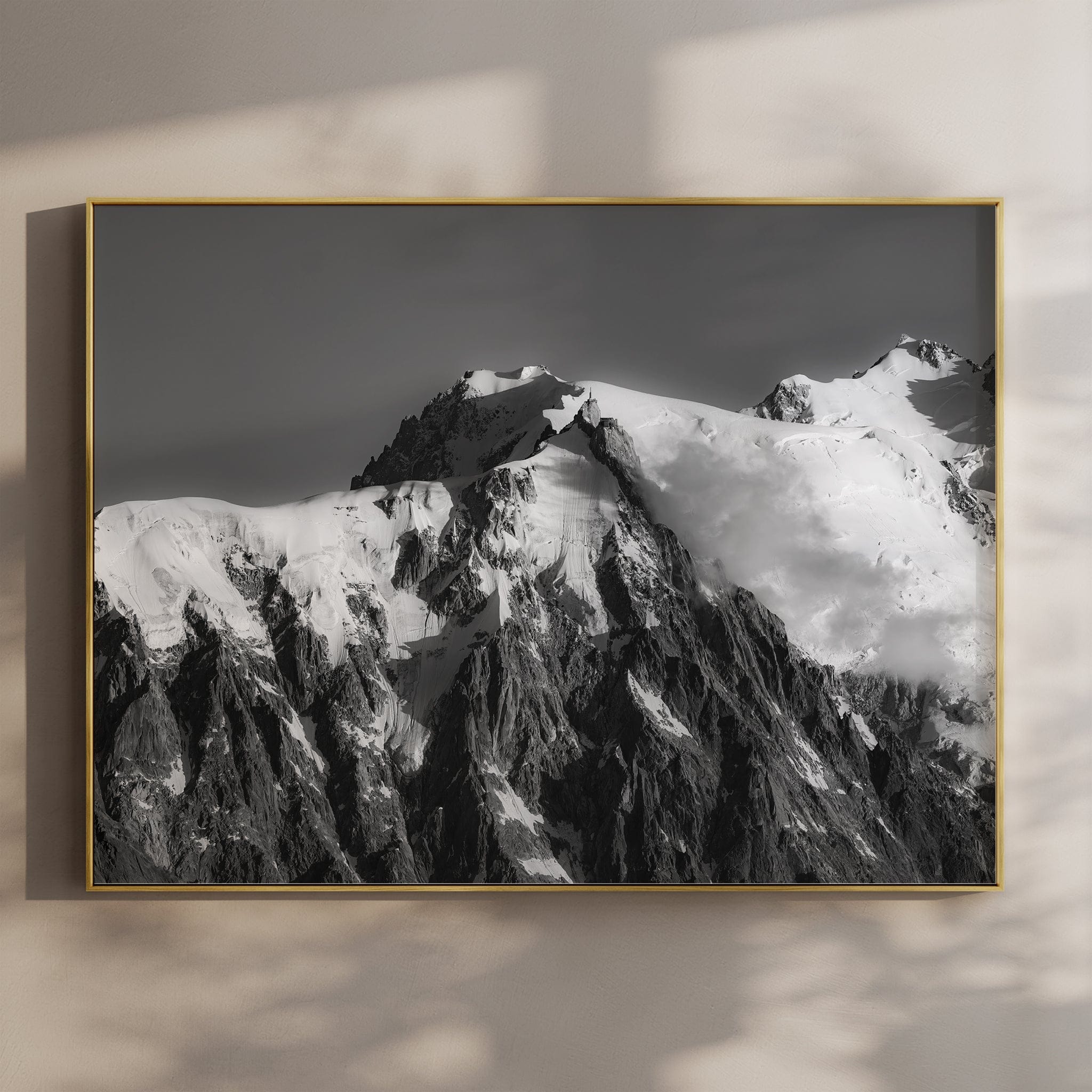 Aiguille du Midi – Chamonix, France (back & white) Chamonix Prints Landscape Orientation