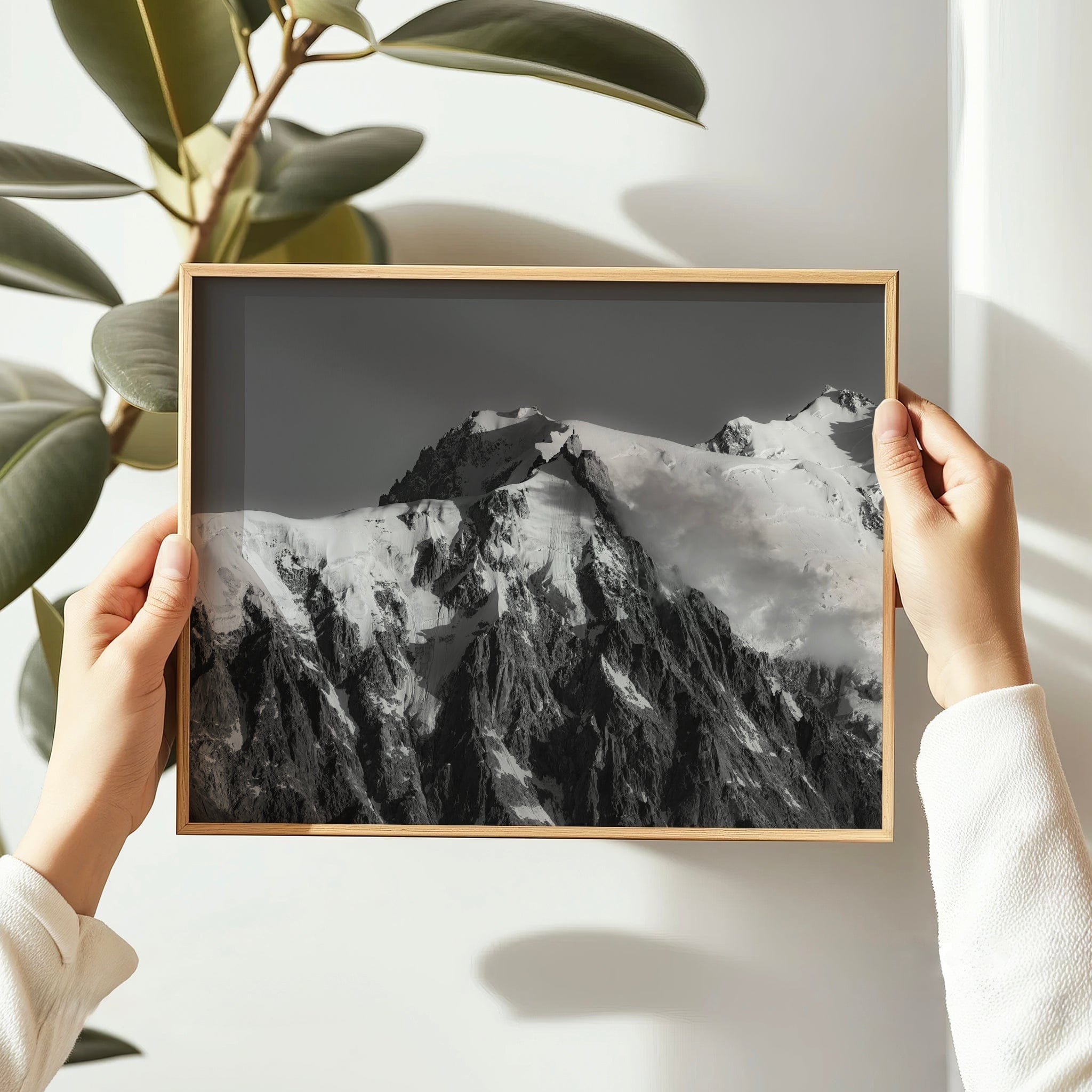 Aiguille du Midi – Chamonix, France (back & white) Chamonix Prints Landscape Orientation