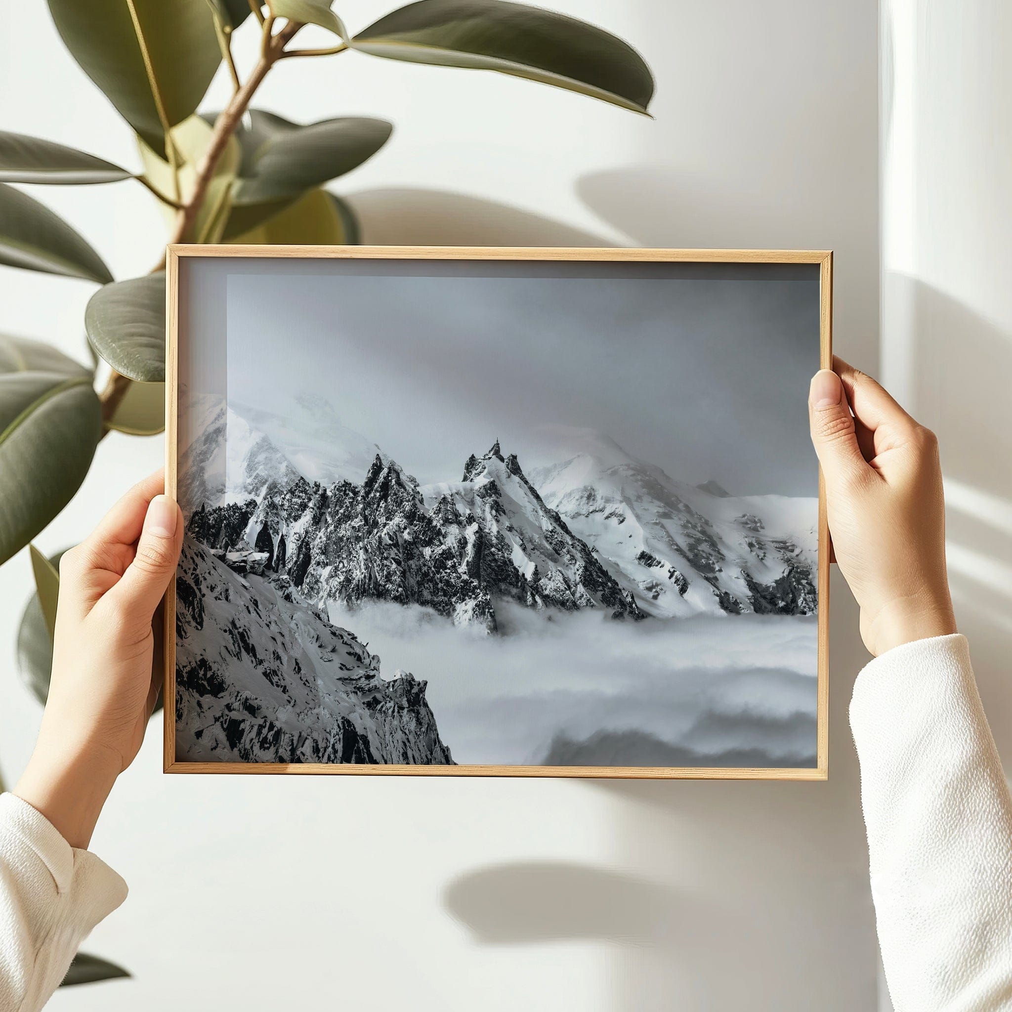 Aiguille du Midi – Chamonix, France (black & white) Chamonix Prints Landscape Orientation