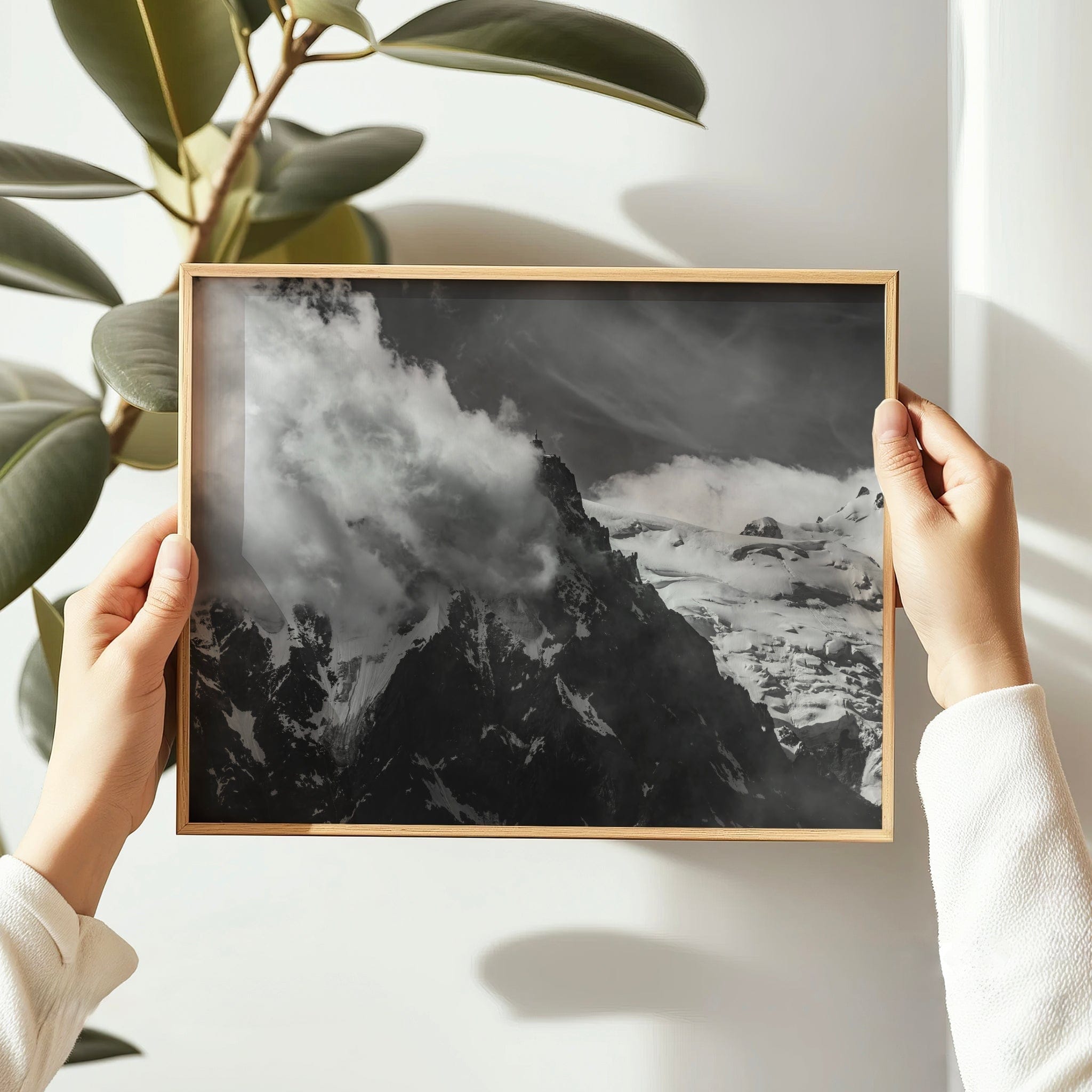 Aiguille du Midi – Chamonix, France (black & white) Chamonix Prints Landscape Orientation