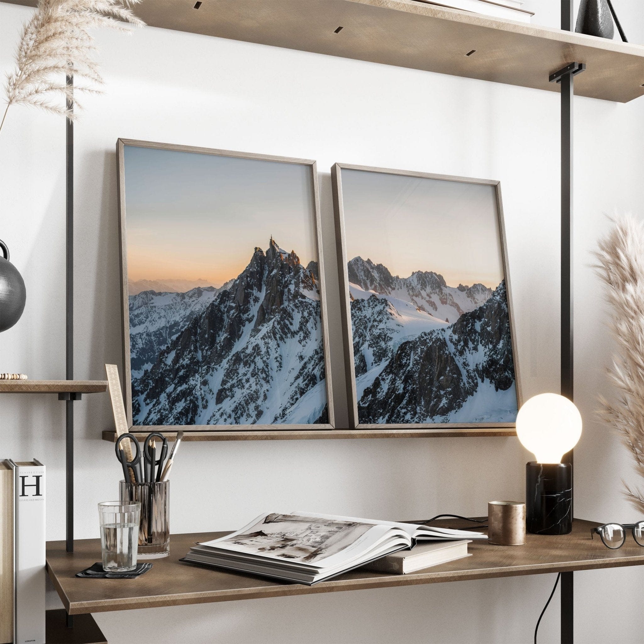Aiguille du Midi – Chamonix, France (diptych) Chamonix Prints Diptych