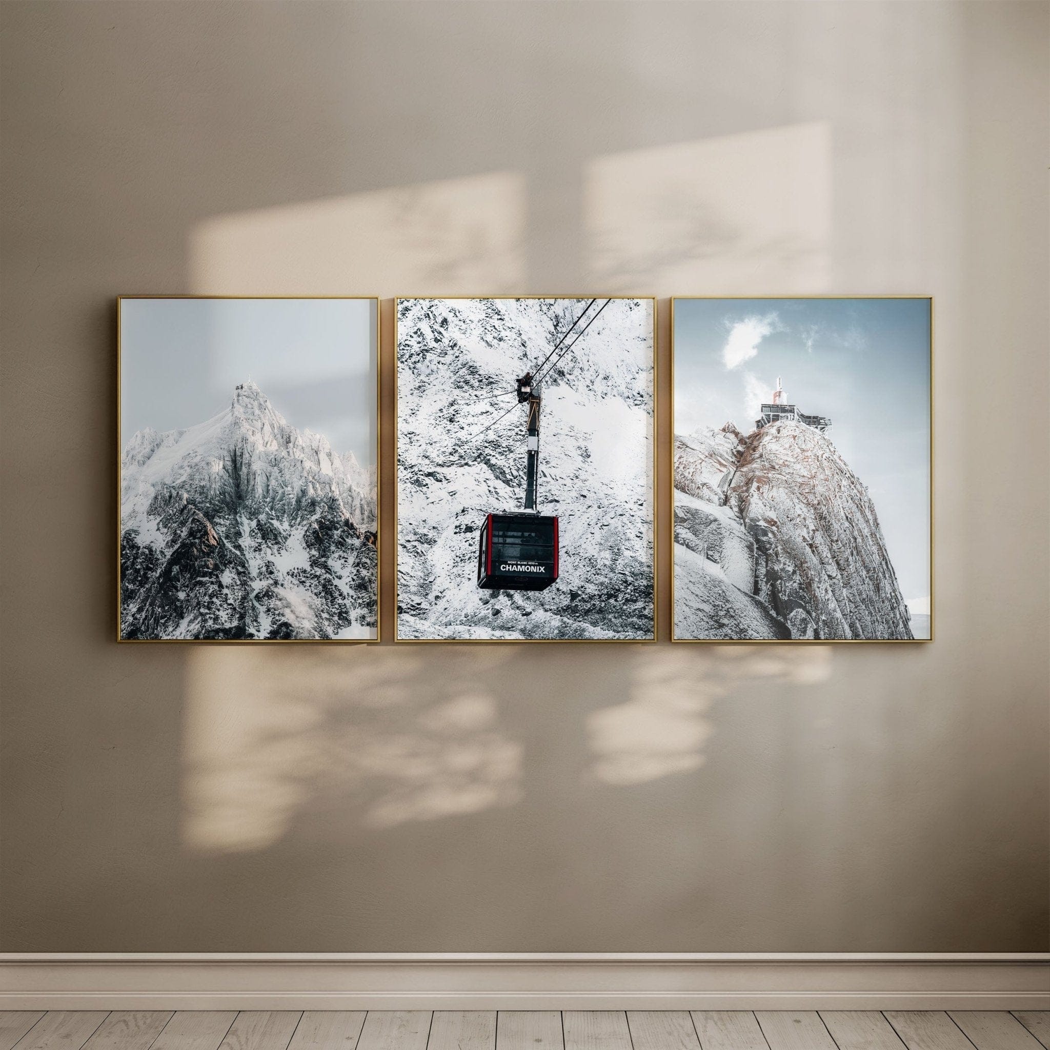 Aiguille du Midi – Chamonix, France (Set of 3) Chamonix Prints Set of 3