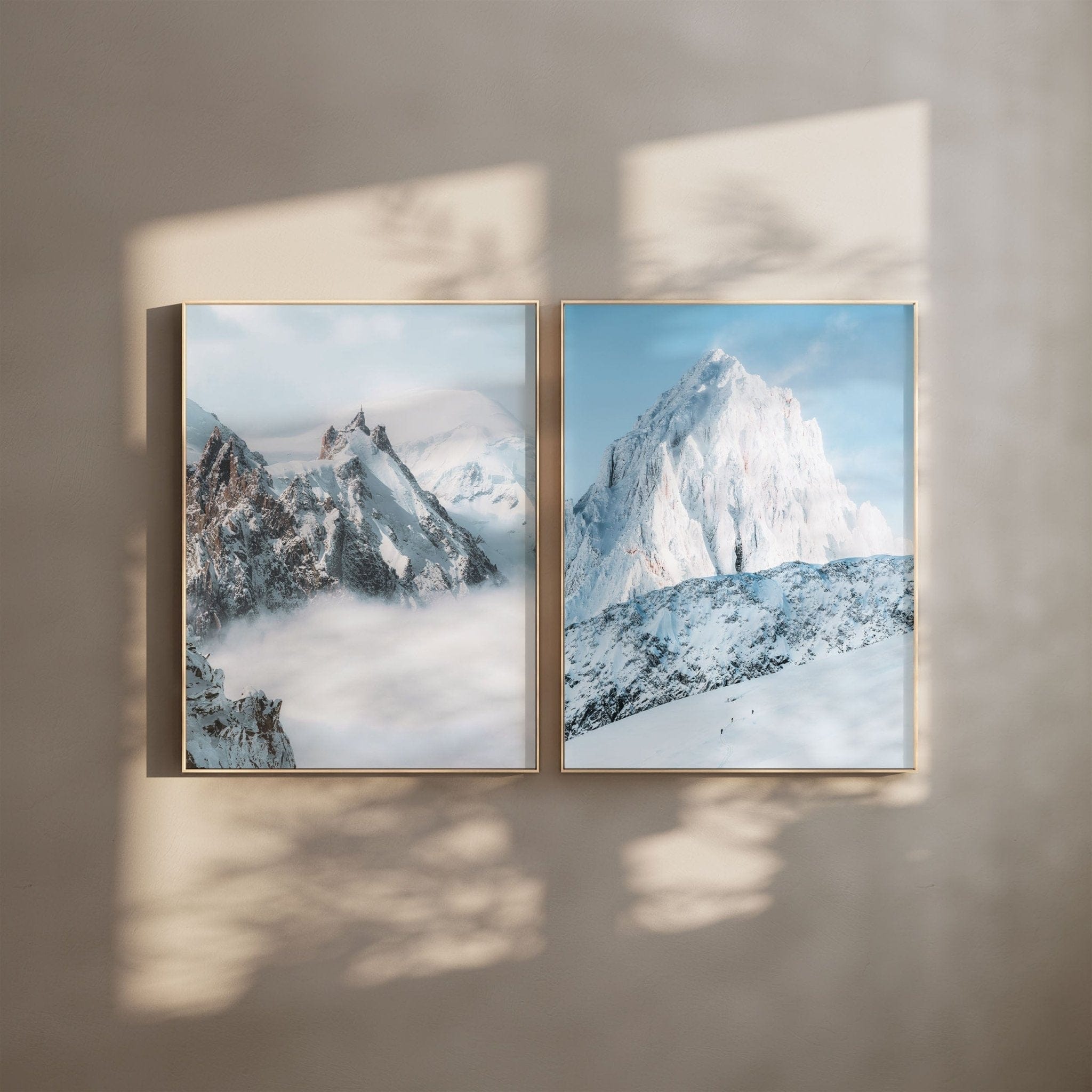 Aiguille du Midi, Chardonnet – Chamonix, France (Set of 2) Chamonix Prints Set of 2