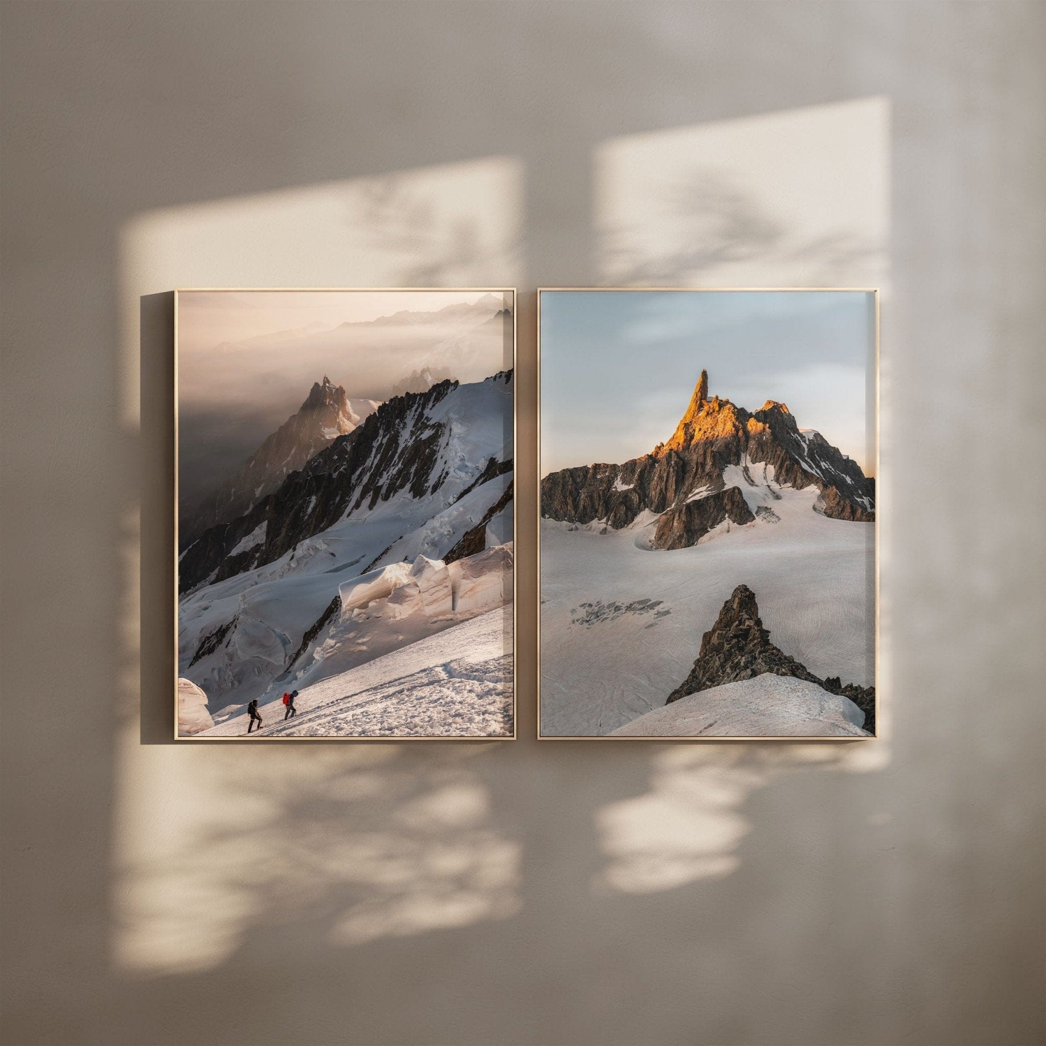 Aiguille du Midi, Dent du Géant – Chamonix, France (Set of 2) Chamonix Prints Set of 2