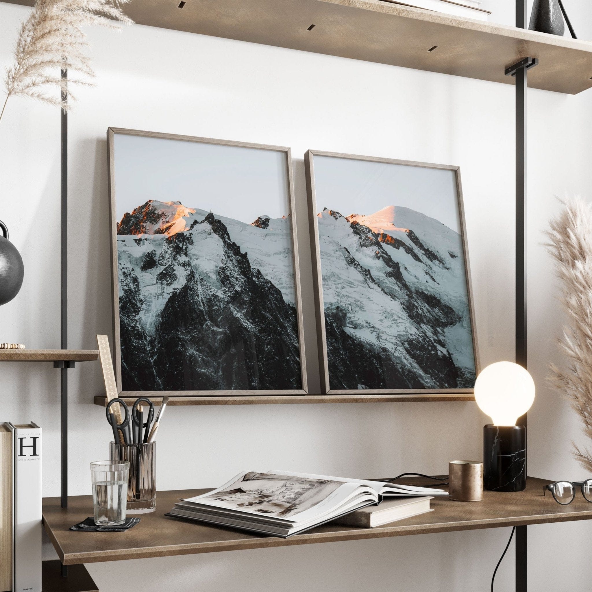 Aiguille du Midi, Mont Blanc – Chamonix, France (diptych) Chamonix Prints Diptych
