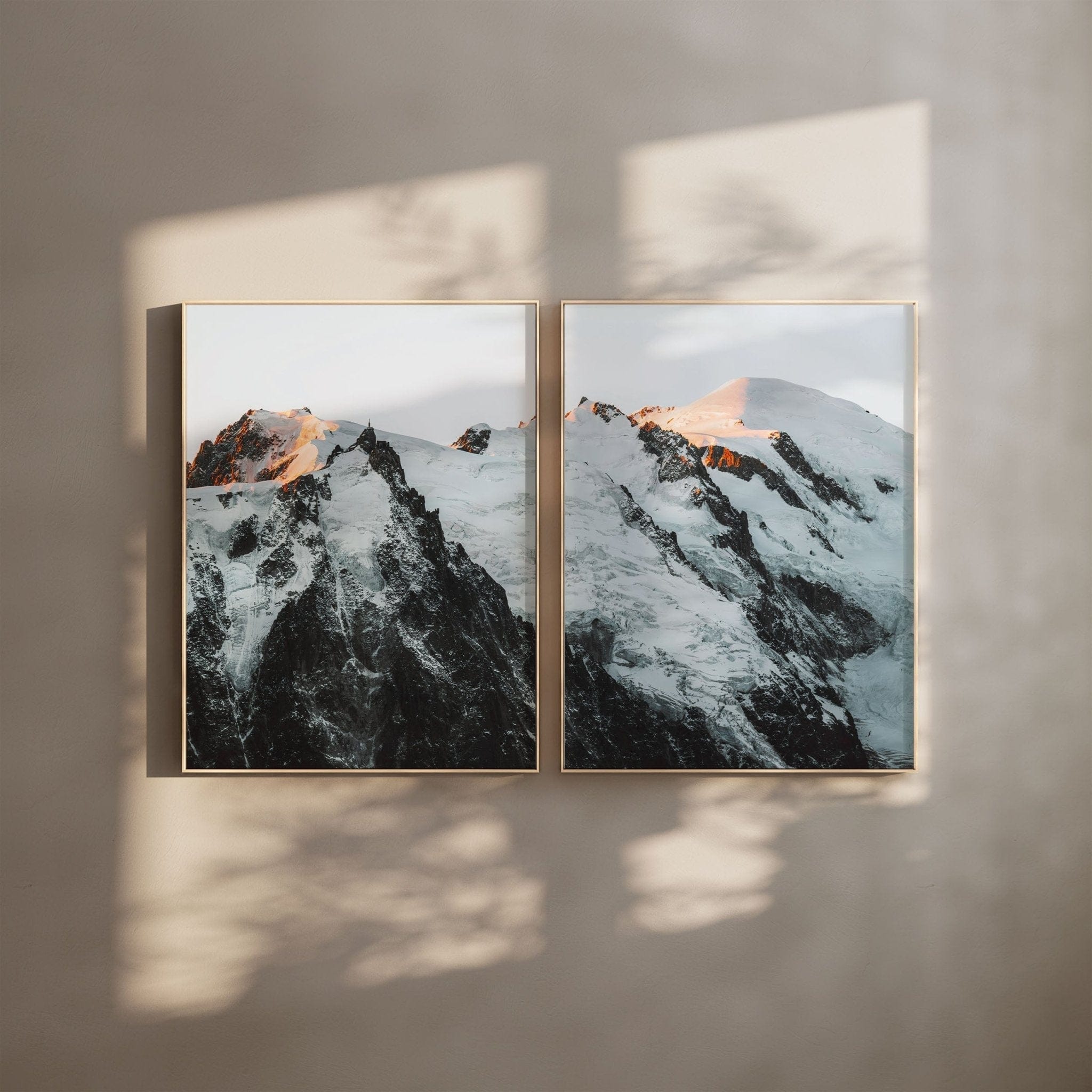 Aiguille du Midi, Mont Blanc – Chamonix, France (diptych) Chamonix Prints Diptych