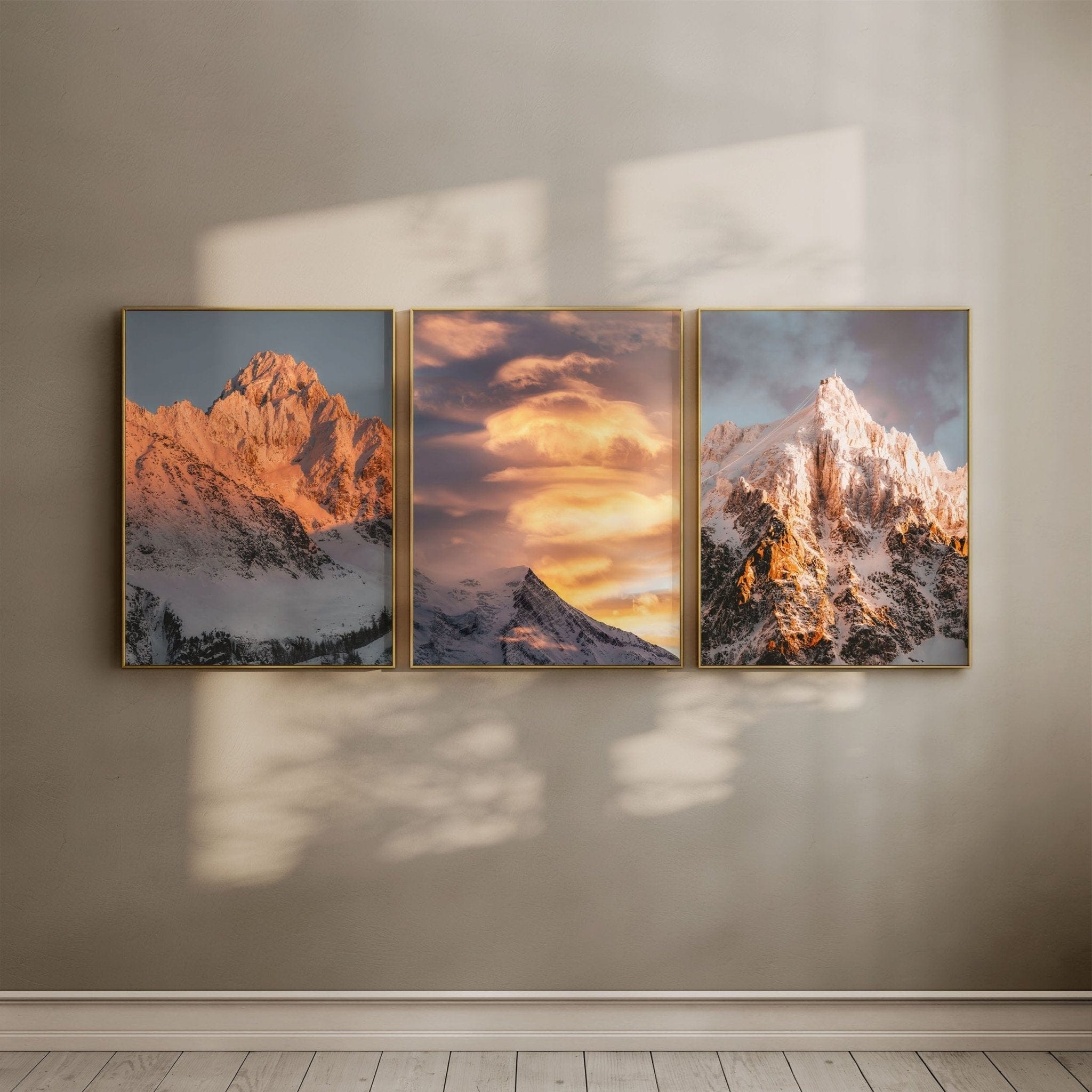 Aiguilles: Chardonnet, Goûter, Midi – Chamonix, France (Set of 3) Chamonix Prints Set of 3