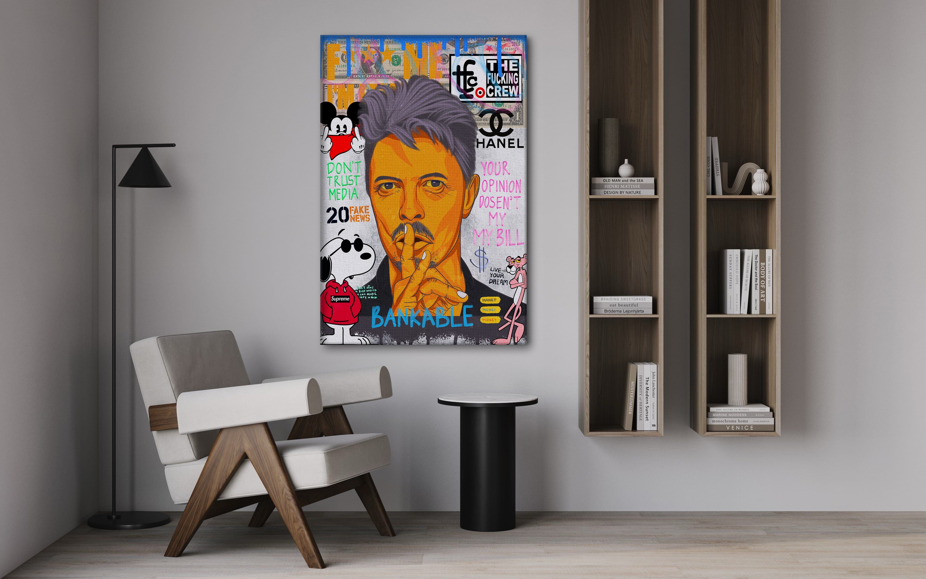 Andy Bowie - Leinwandbild Pop Art Mildwords Canvas
