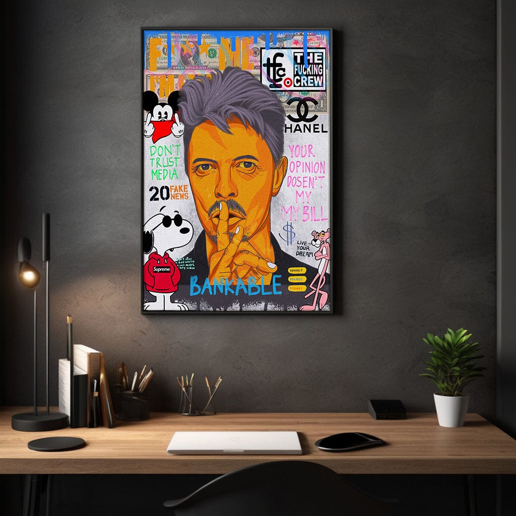 Andy Bowie - Leinwandbild Pop Art Mildwords Canvas