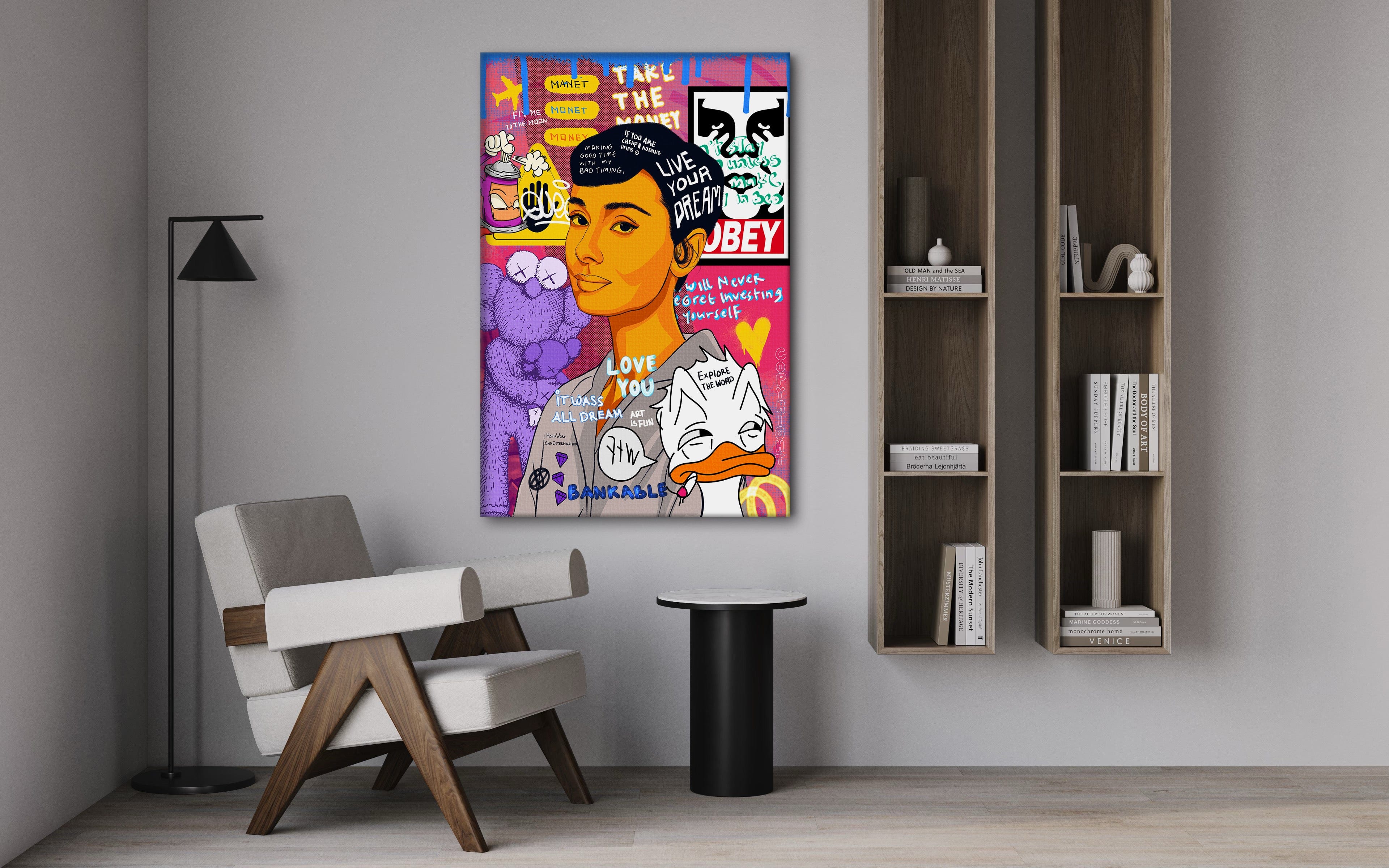 Audrey Hepburn II - Leinwandbild Pop Art Mildwords Canvas