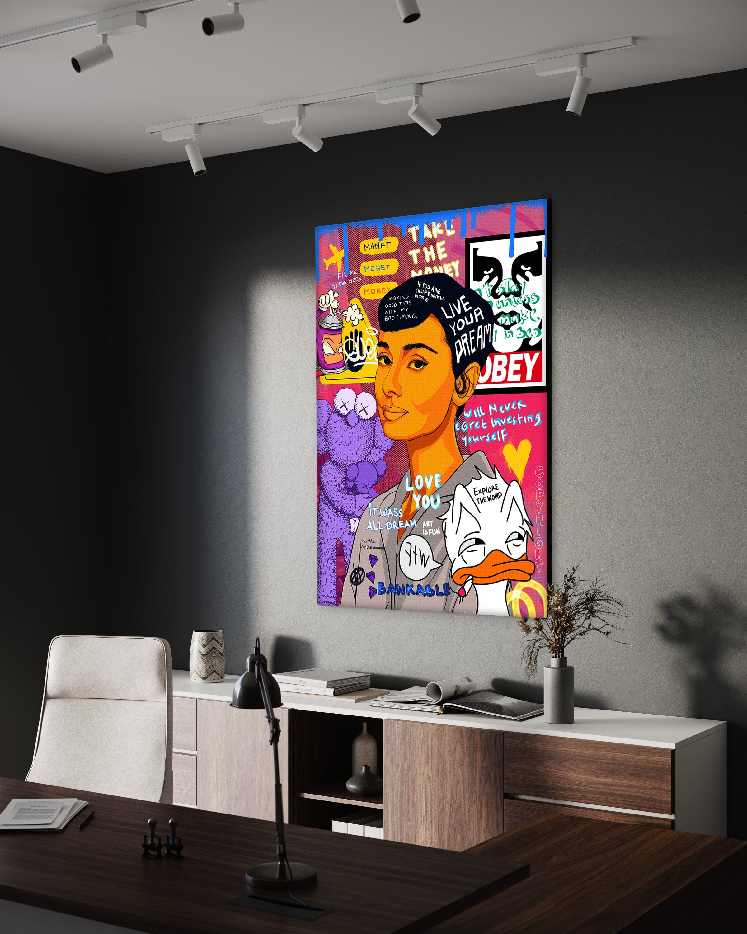 Audrey Hepburn II - Leinwandbild Pop Art Mildwords Canvas
