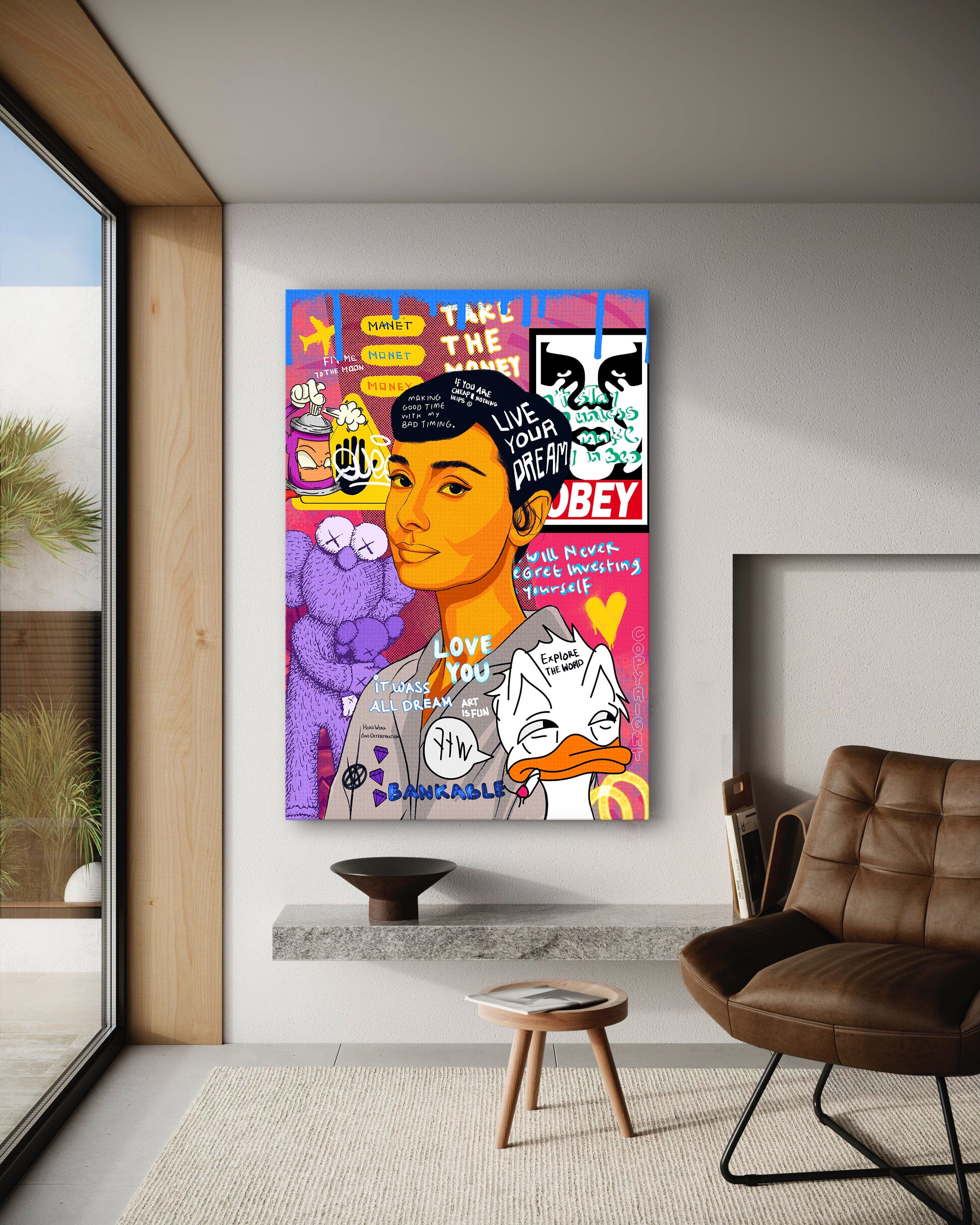 Audrey Hepburn II - Leinwandbild Pop Art Mildwords Canvas