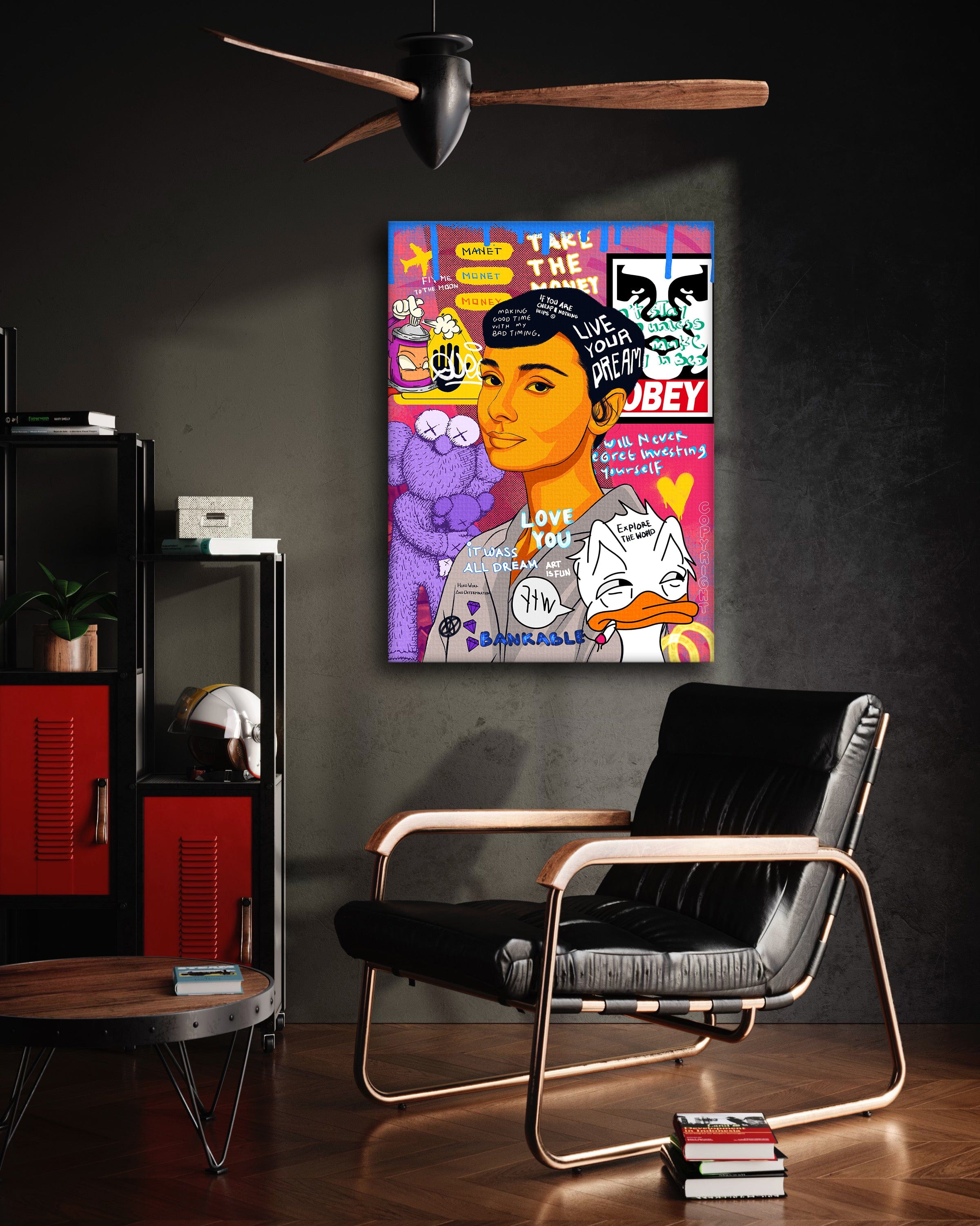 Audrey Hepburn II - Leinwandbild Pop Art Mildwords Canvas