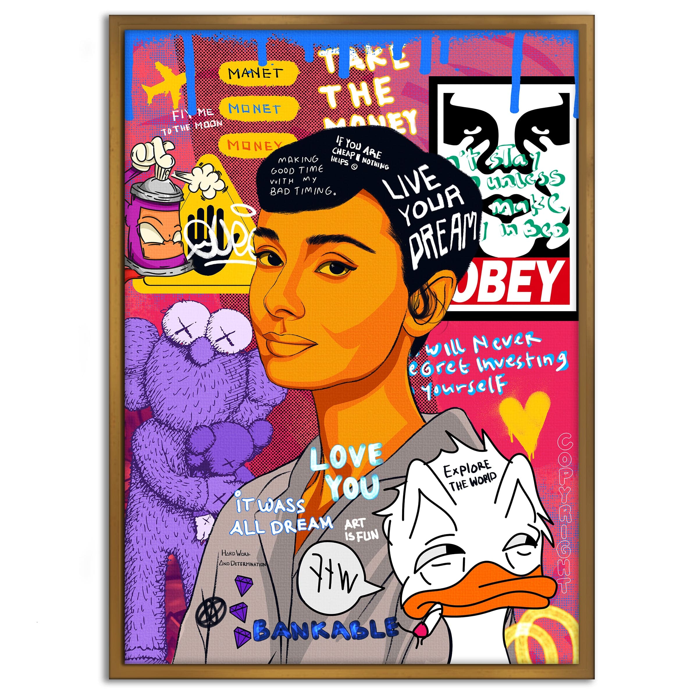 Audrey Hepburn II - Leinwandbild Pop Art Mildwords Canvas