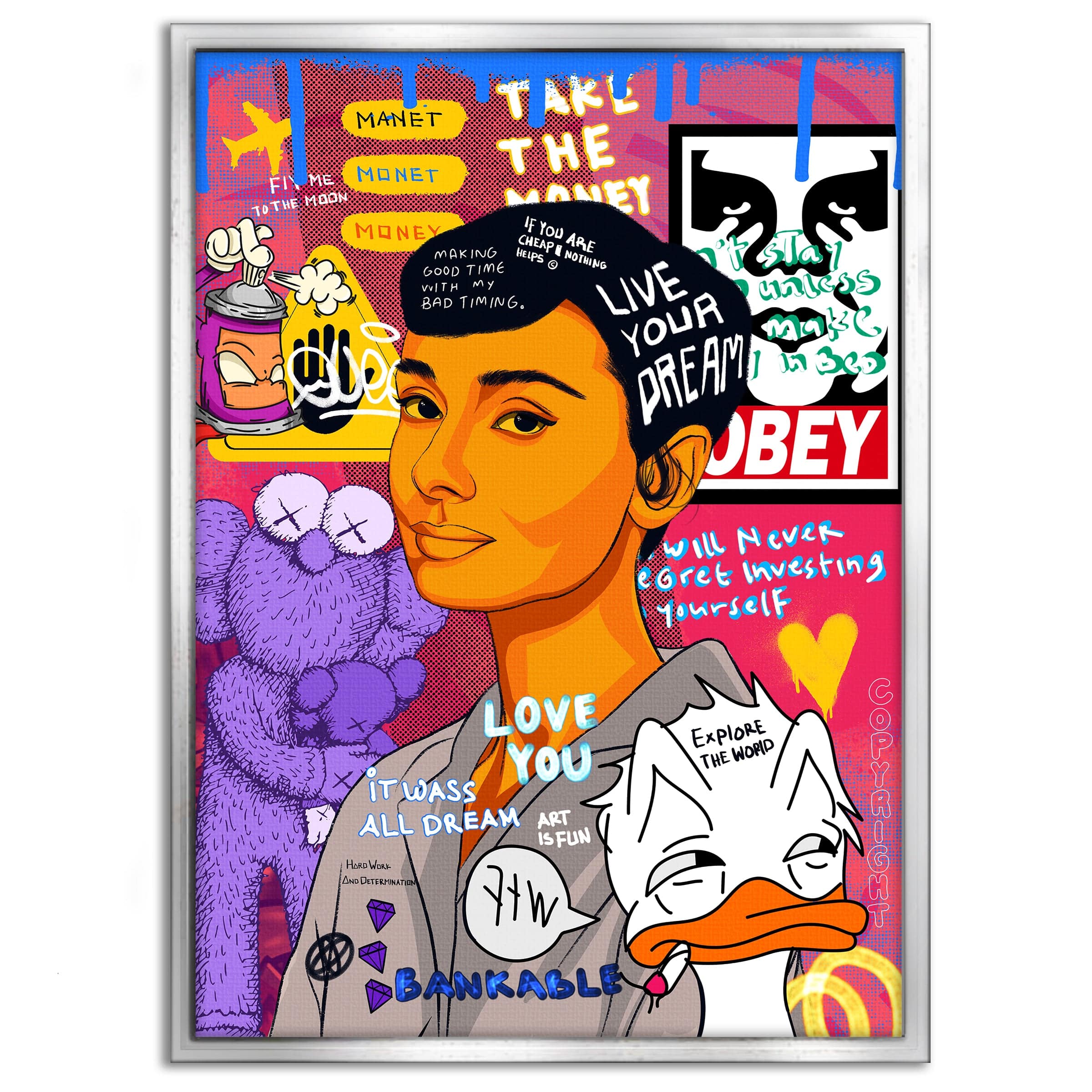 Audrey Hepburn II - Leinwandbild Pop Art Mildwords Canvas