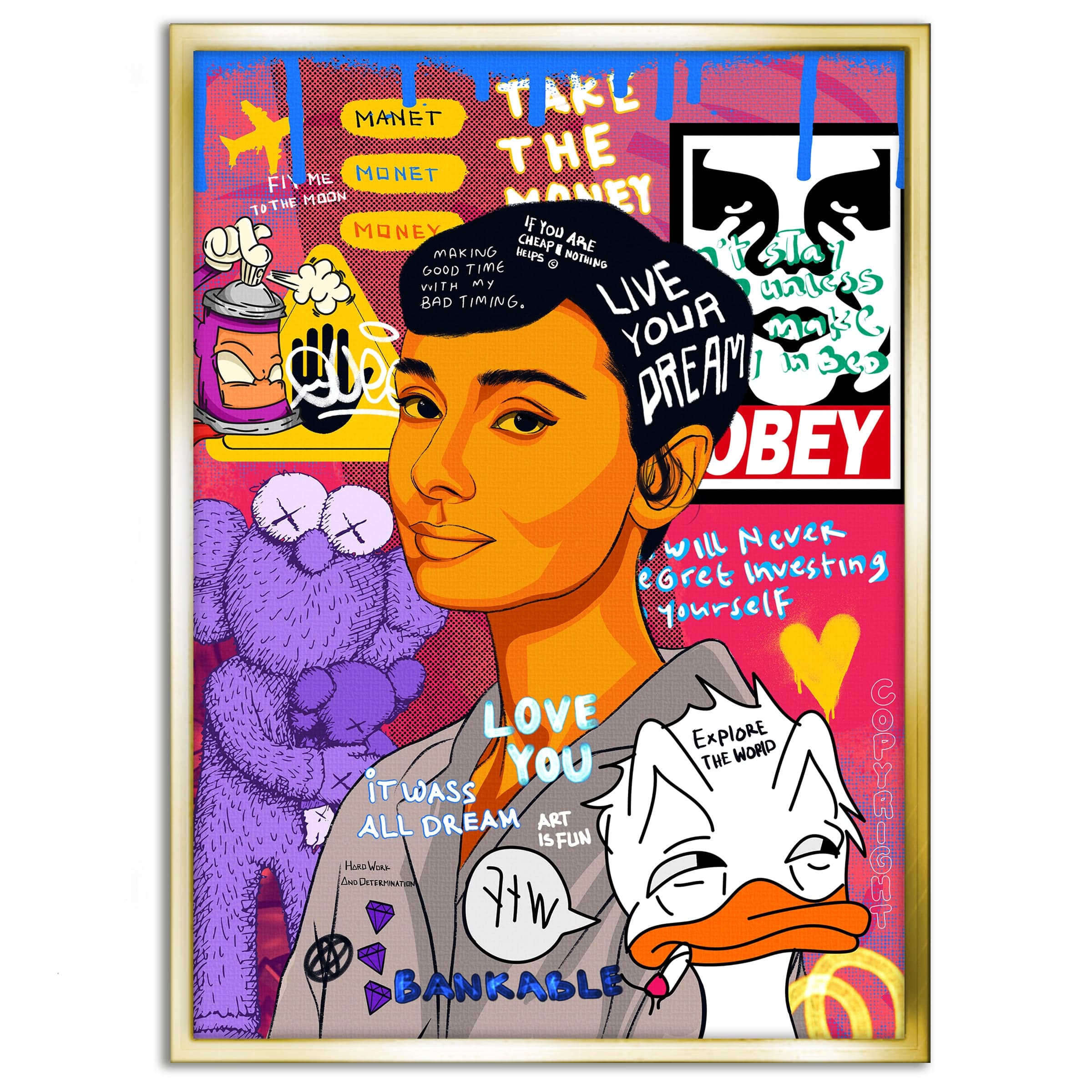 Audrey Hepburn II - Leinwandbild Pop Art Mildwords Canvas