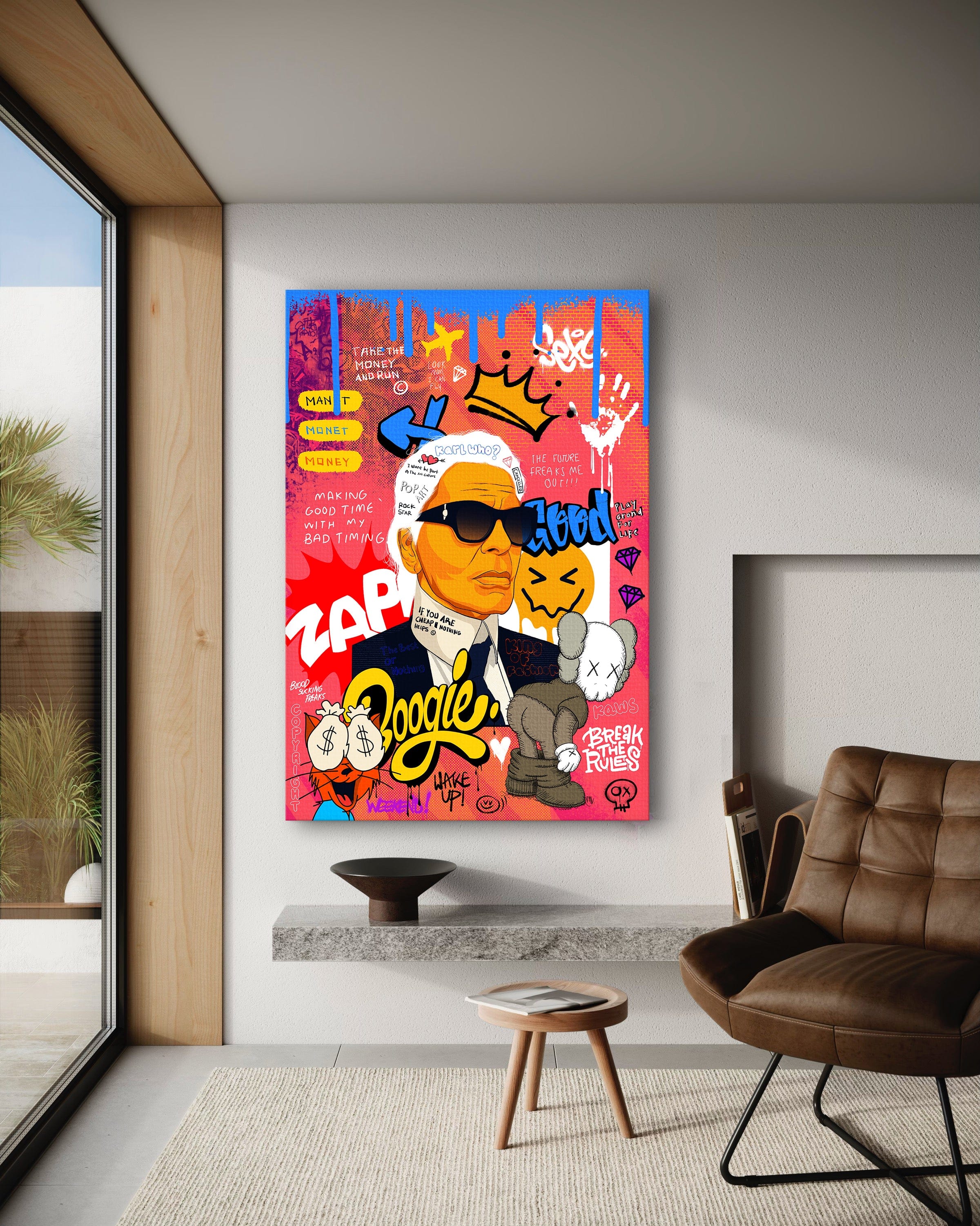 Badass Karl - Leinwandbild Pop Art Mildwords Canvas