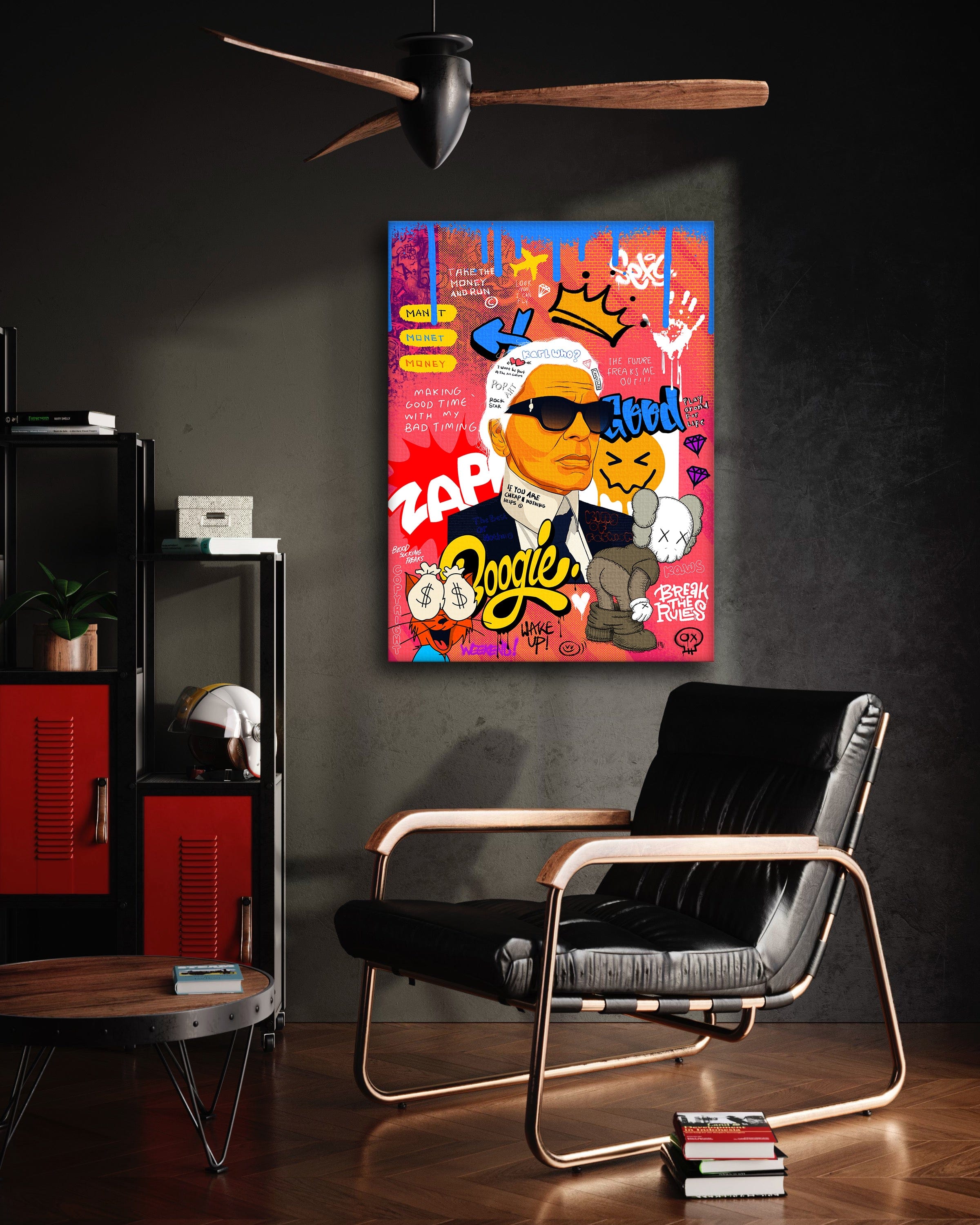 Badass Karl - Leinwandbild Pop Art Mildwords Canvas